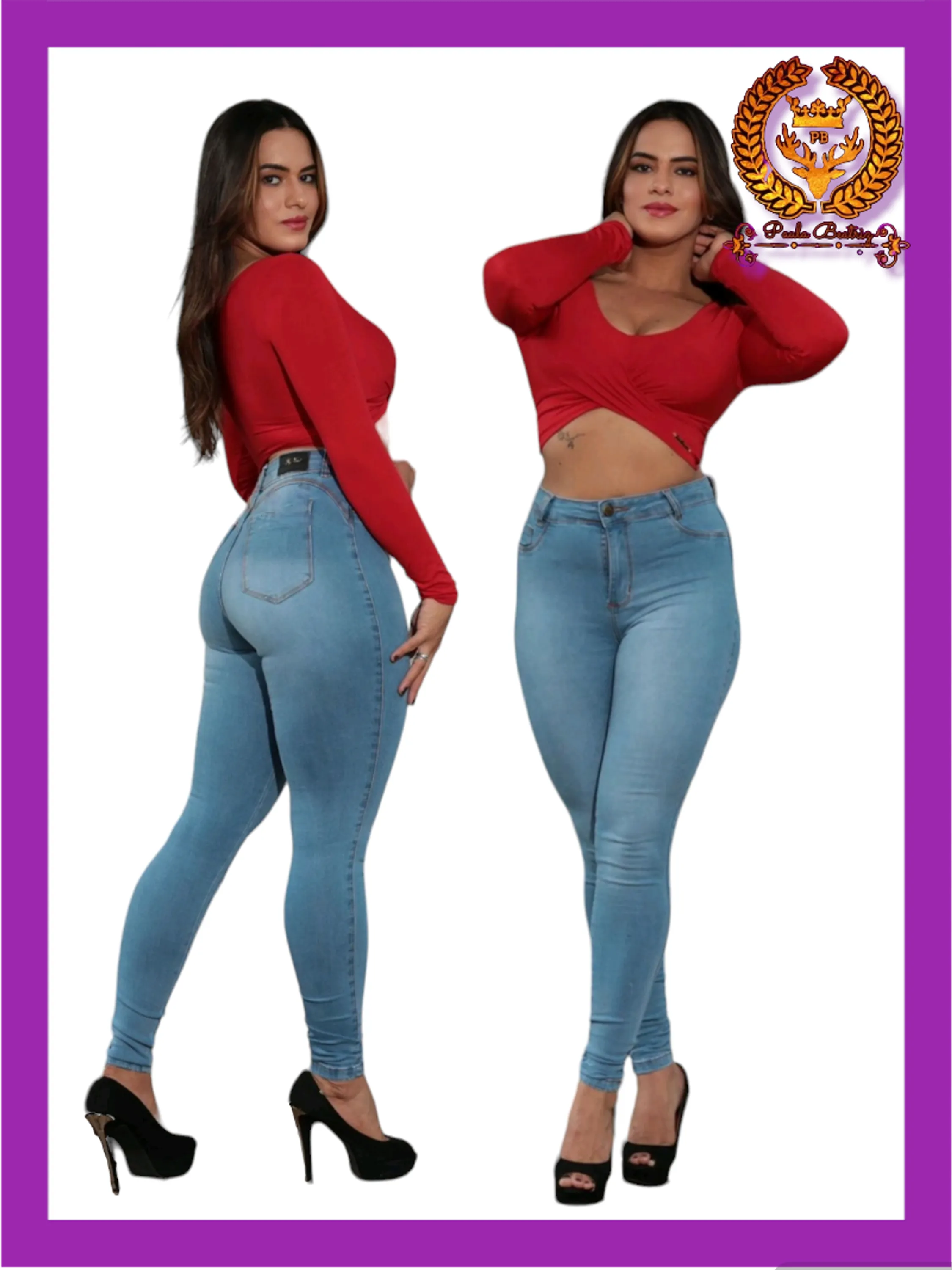 Calça jeans skinny feminina paul_a_beatri_z_jeans