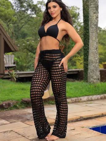 Calça Rendada Moda Praia