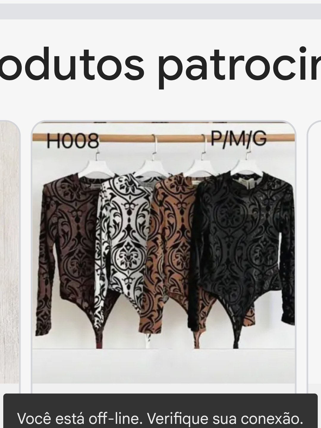 Body liso e estampado tamanho unico