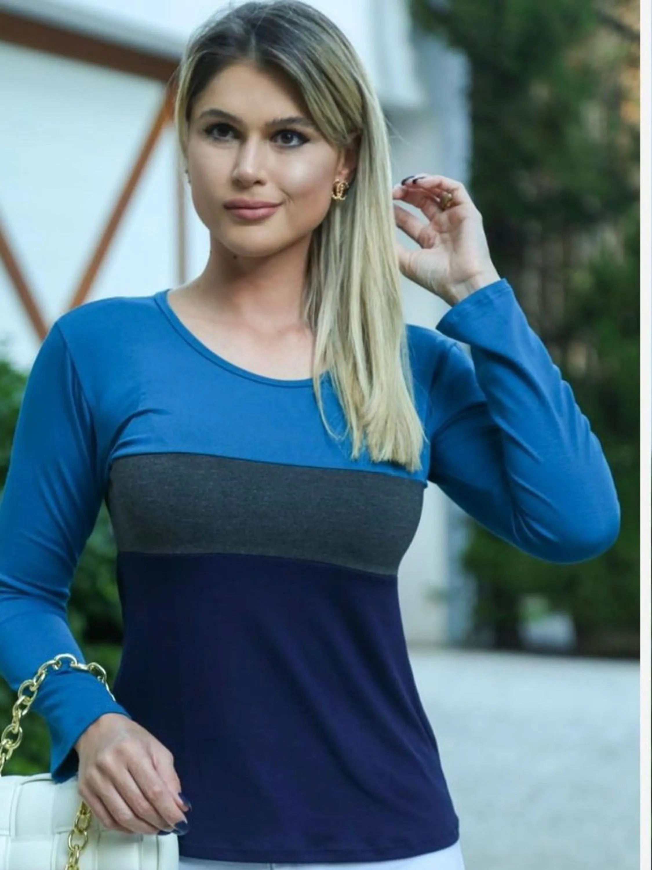 BLUSA MANGA LONGA   TRÊS CORES