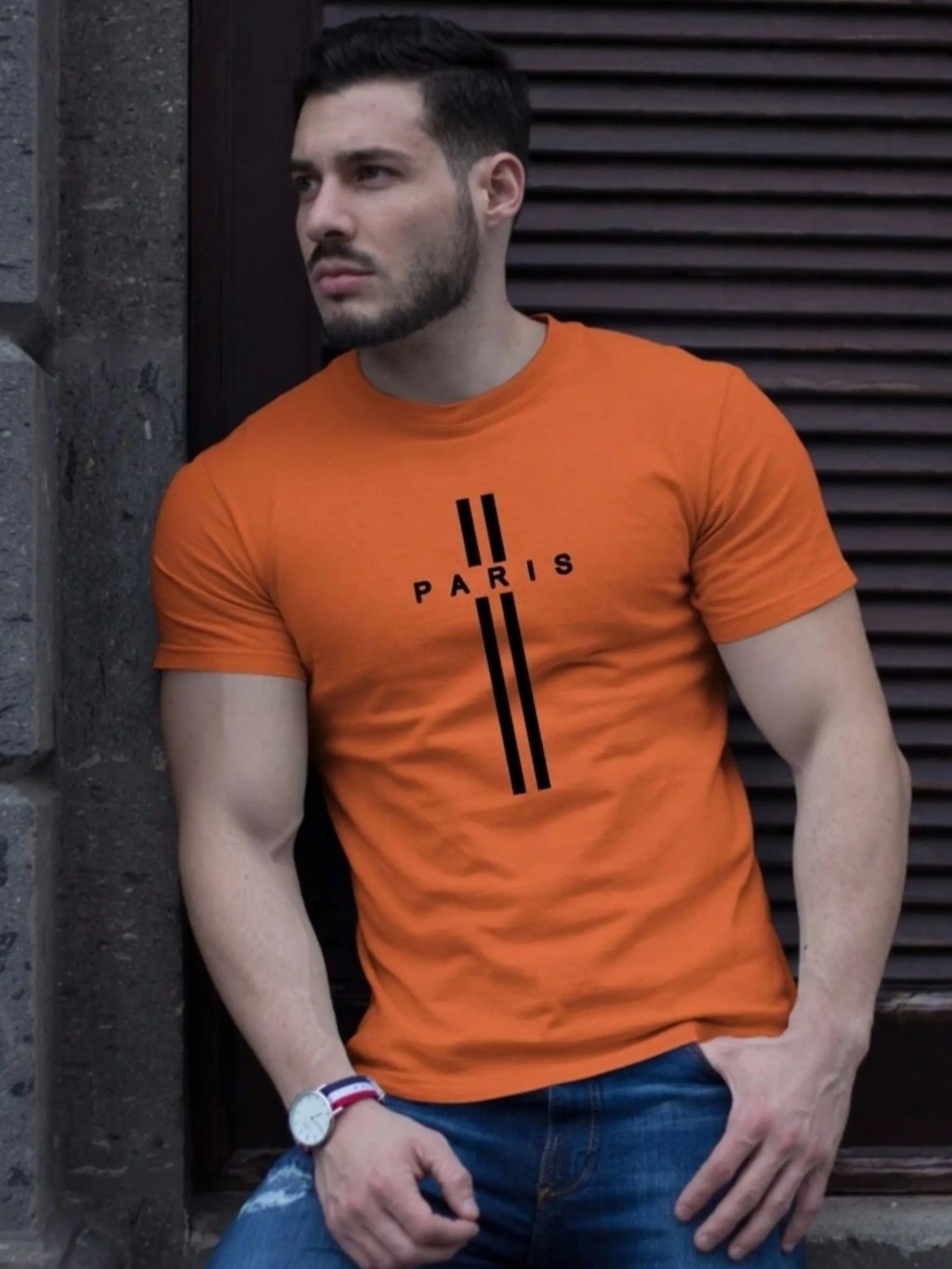 Camiseta Masculina Paris Algodão