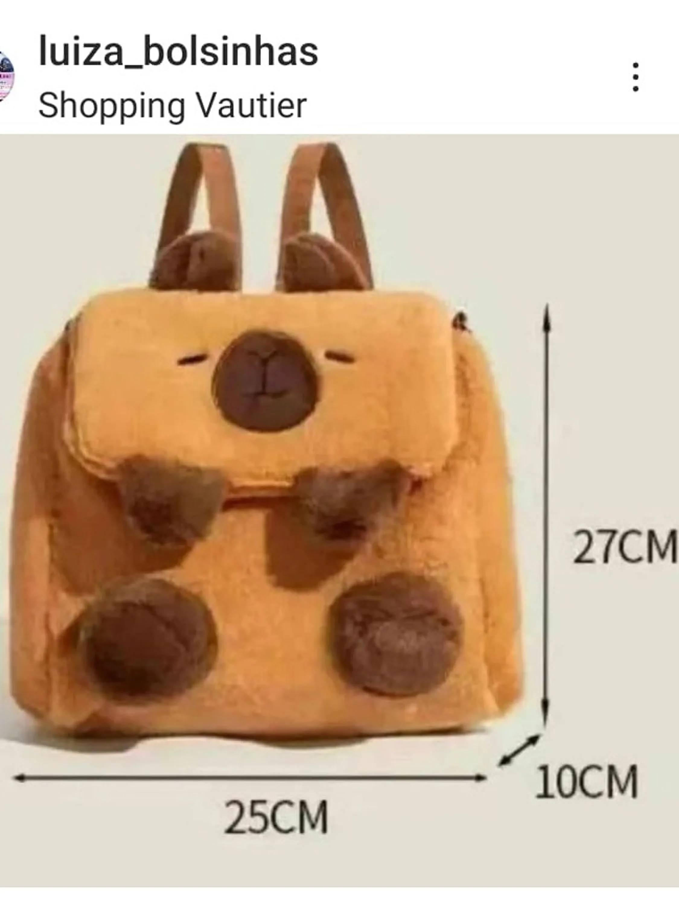 Mochila de capivara