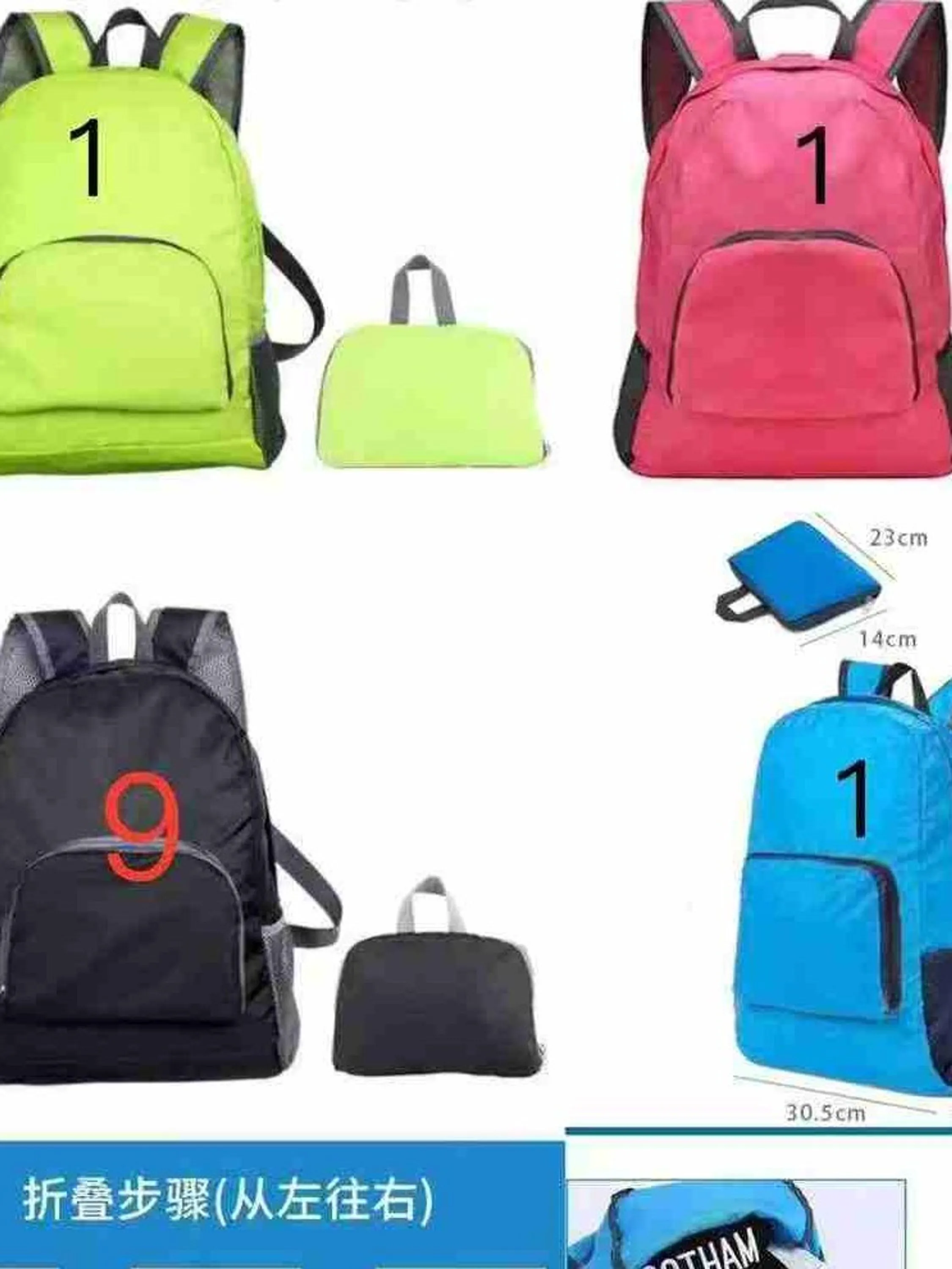 Mochila impermeável dobrável