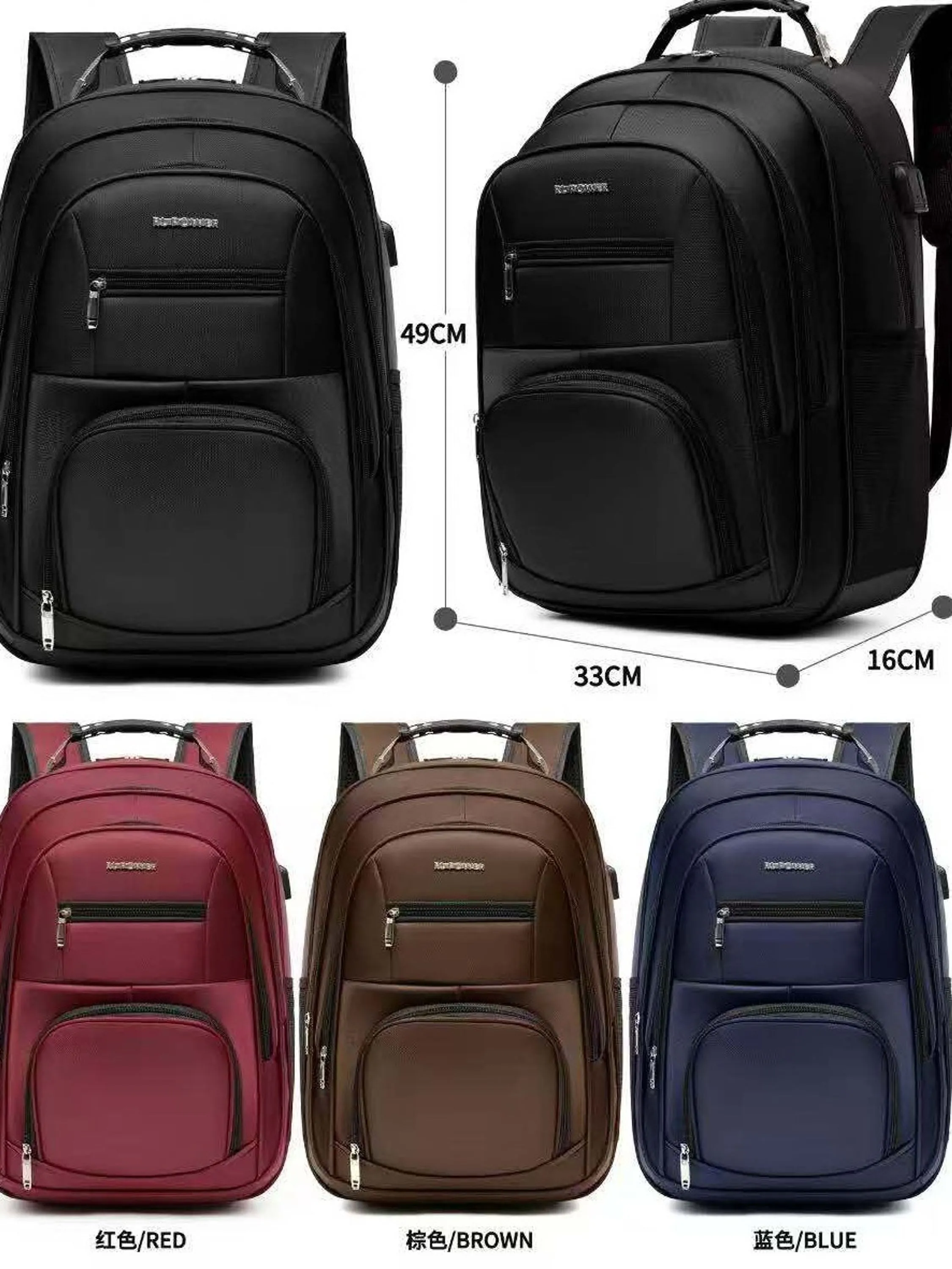 Mochila cabo de aço + usb