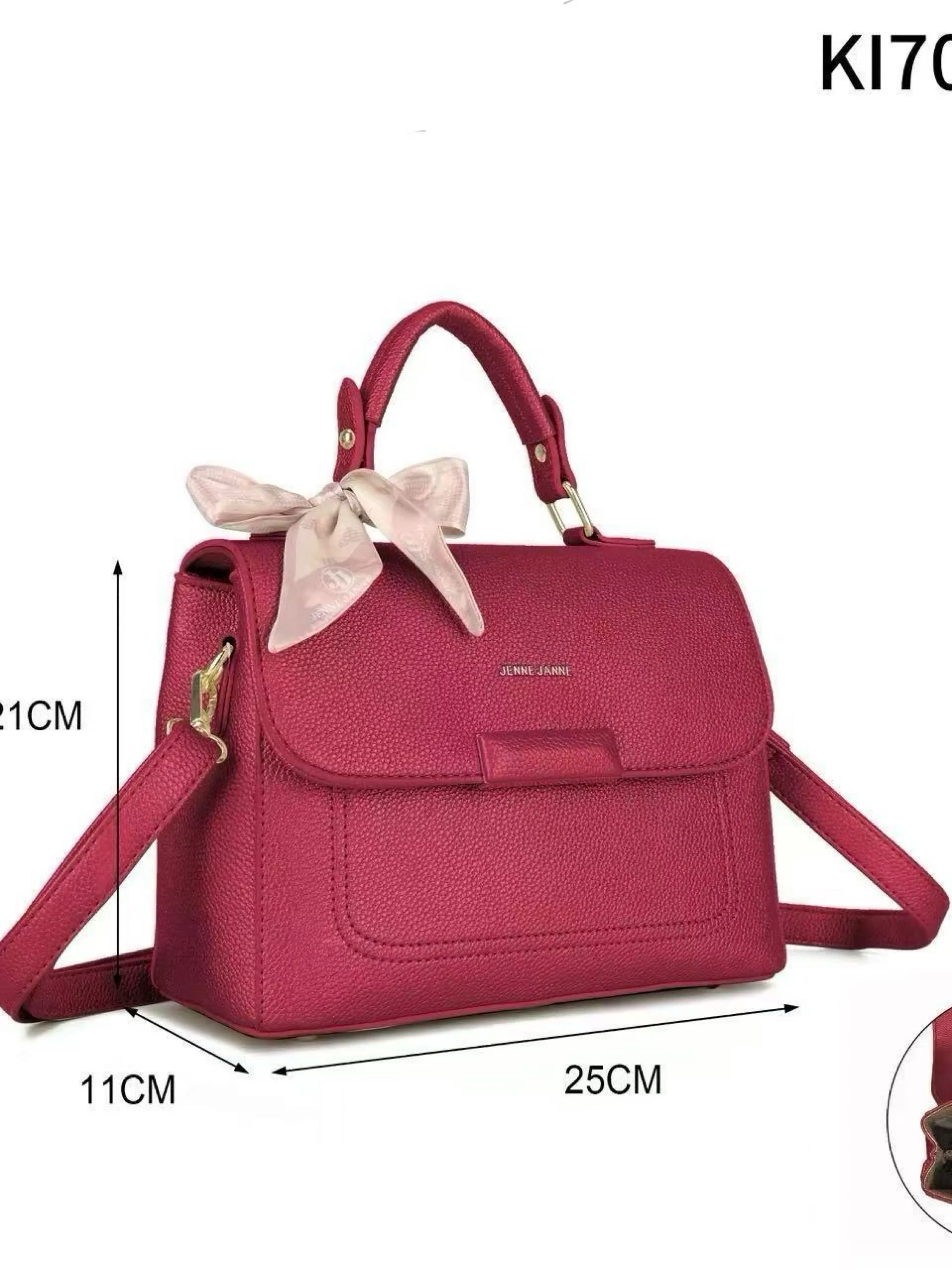 Bolsa tem divisória por dentro e com lenço KI70549#