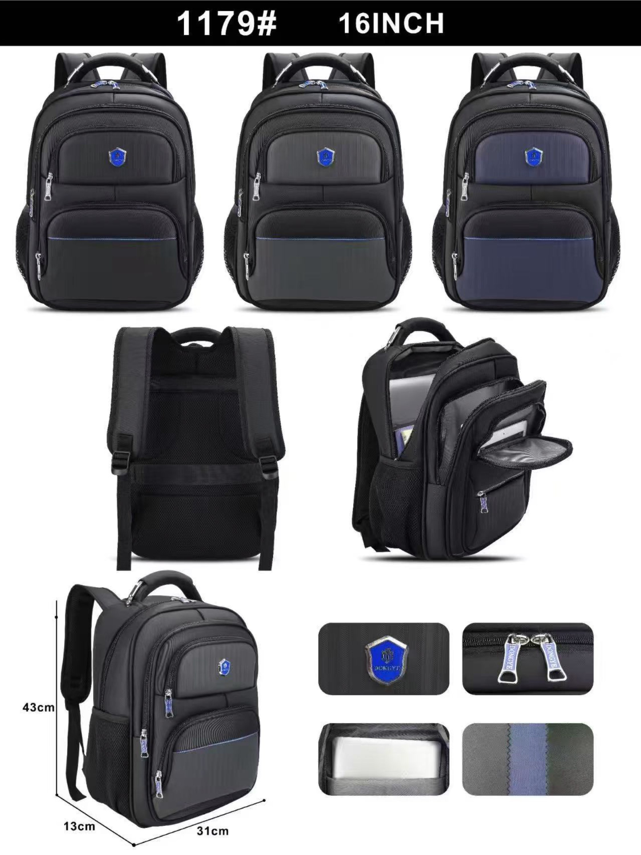 Mochila masculina menor 1179#