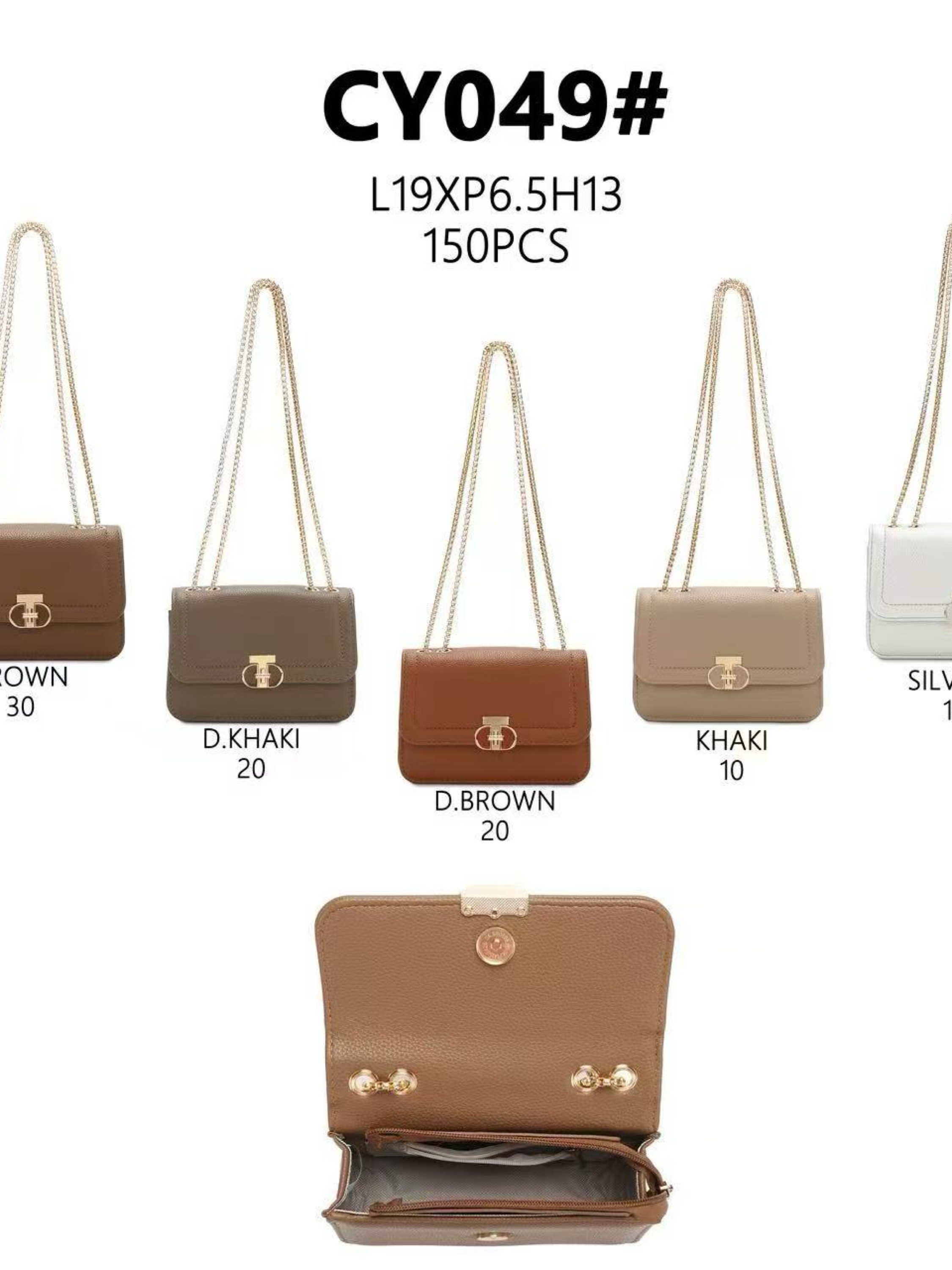 Bolsa transversal com alça corrente CY049#