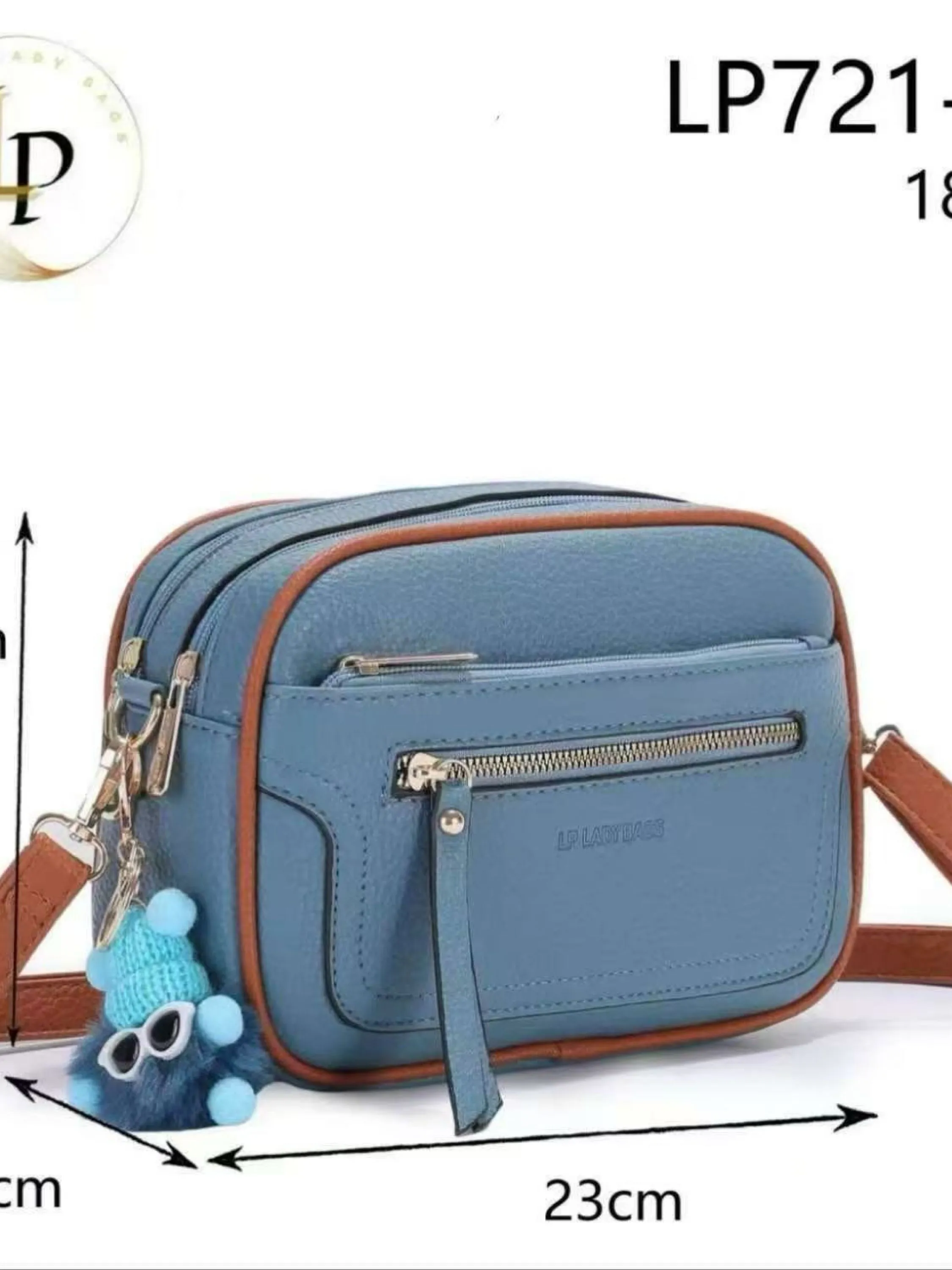 Bolsa transversal com chaveiro LP721-17#