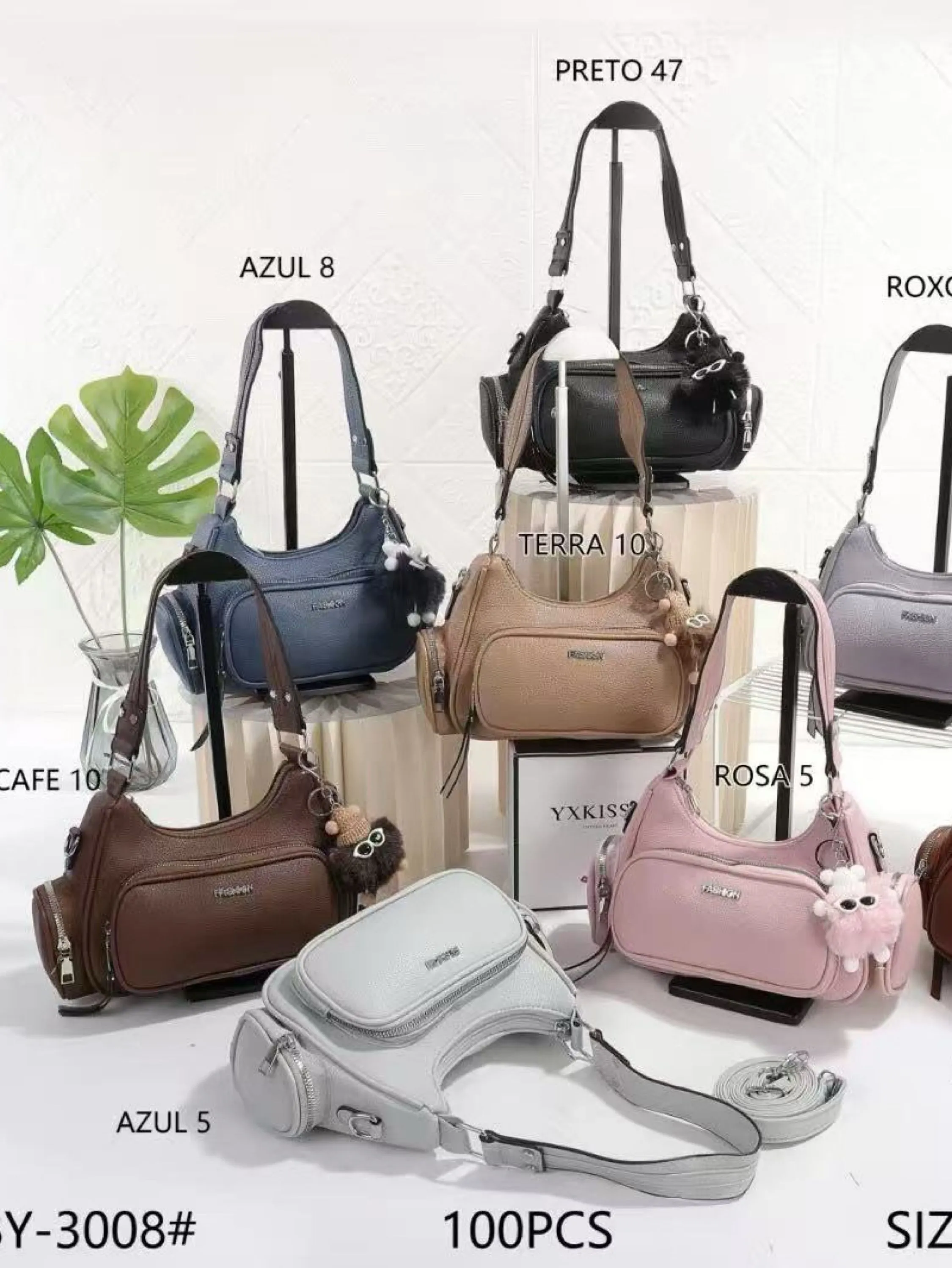 Bolsa média com chaveiro BY-3008#