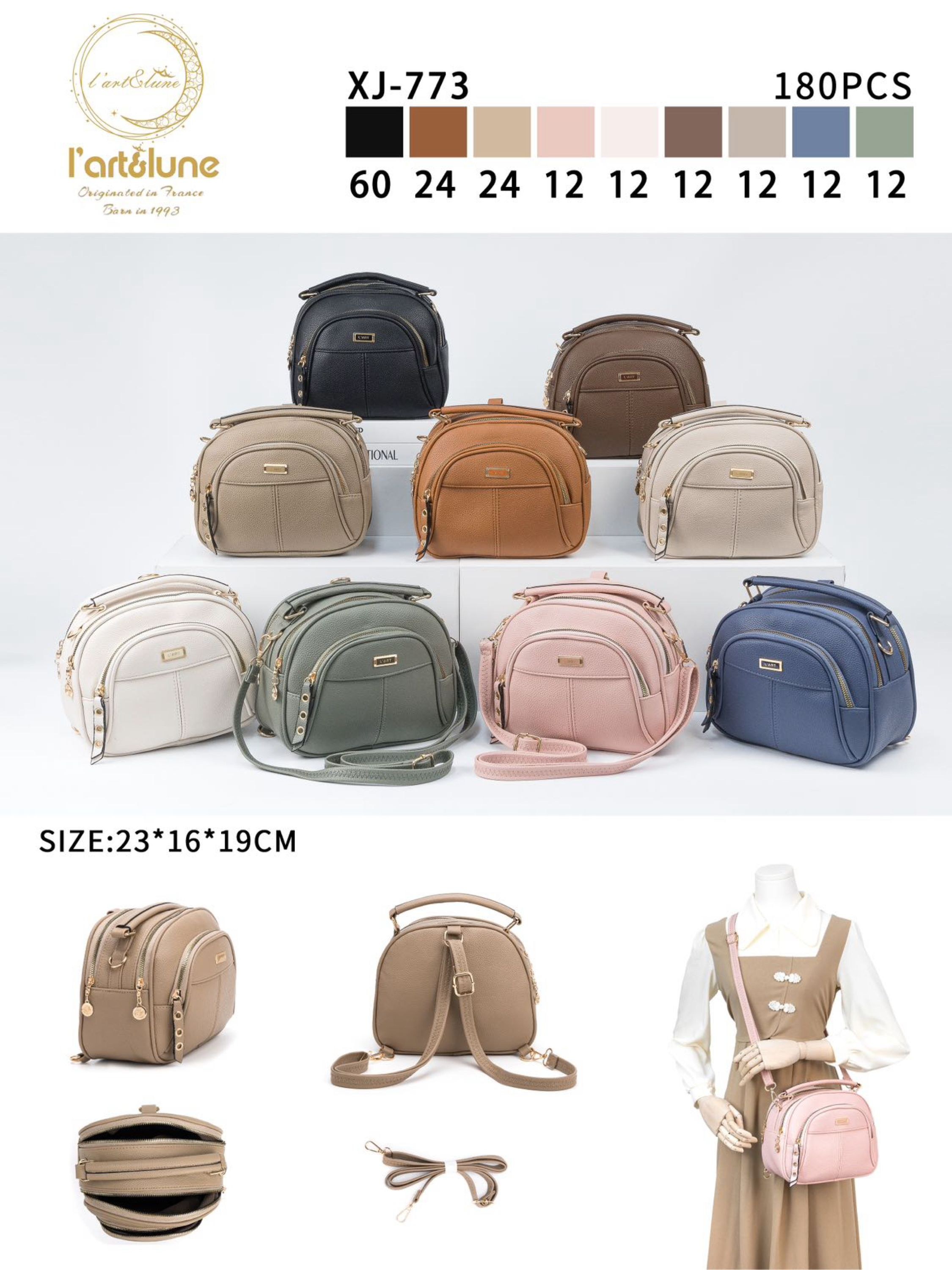 Bolsa transversal vira mochila