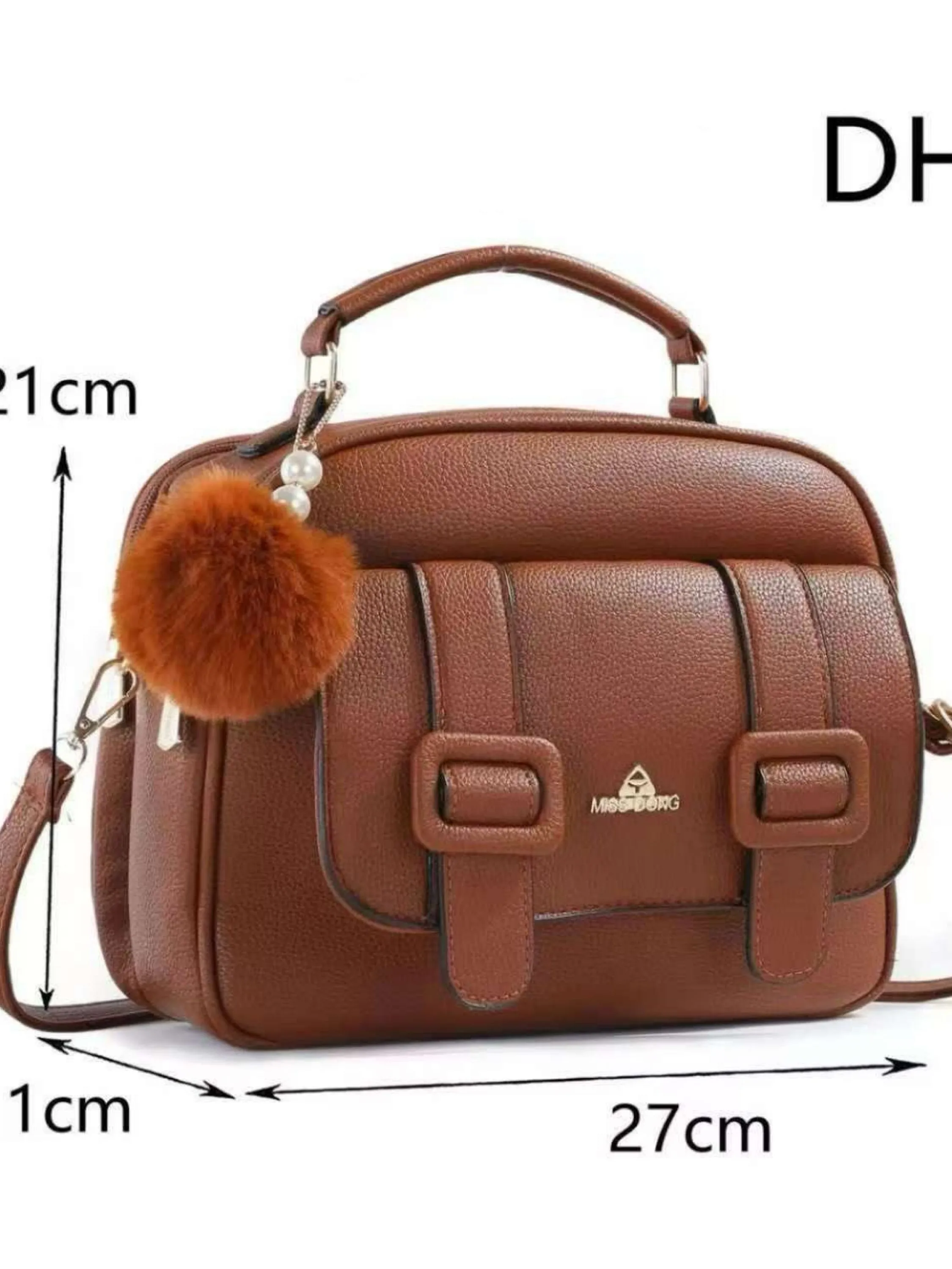 Bolsa média com pompom