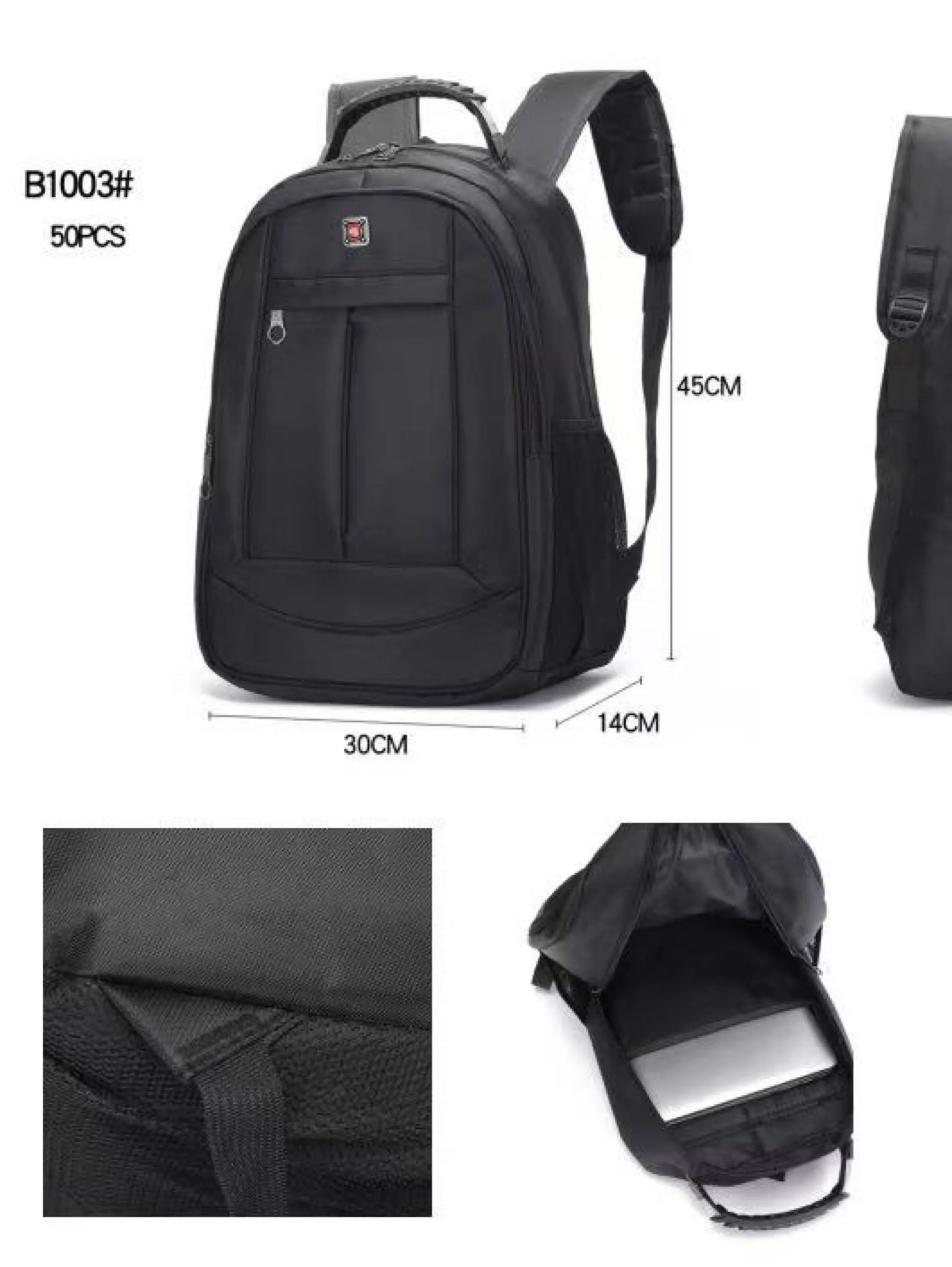 Mochila masculina com cabo de aço