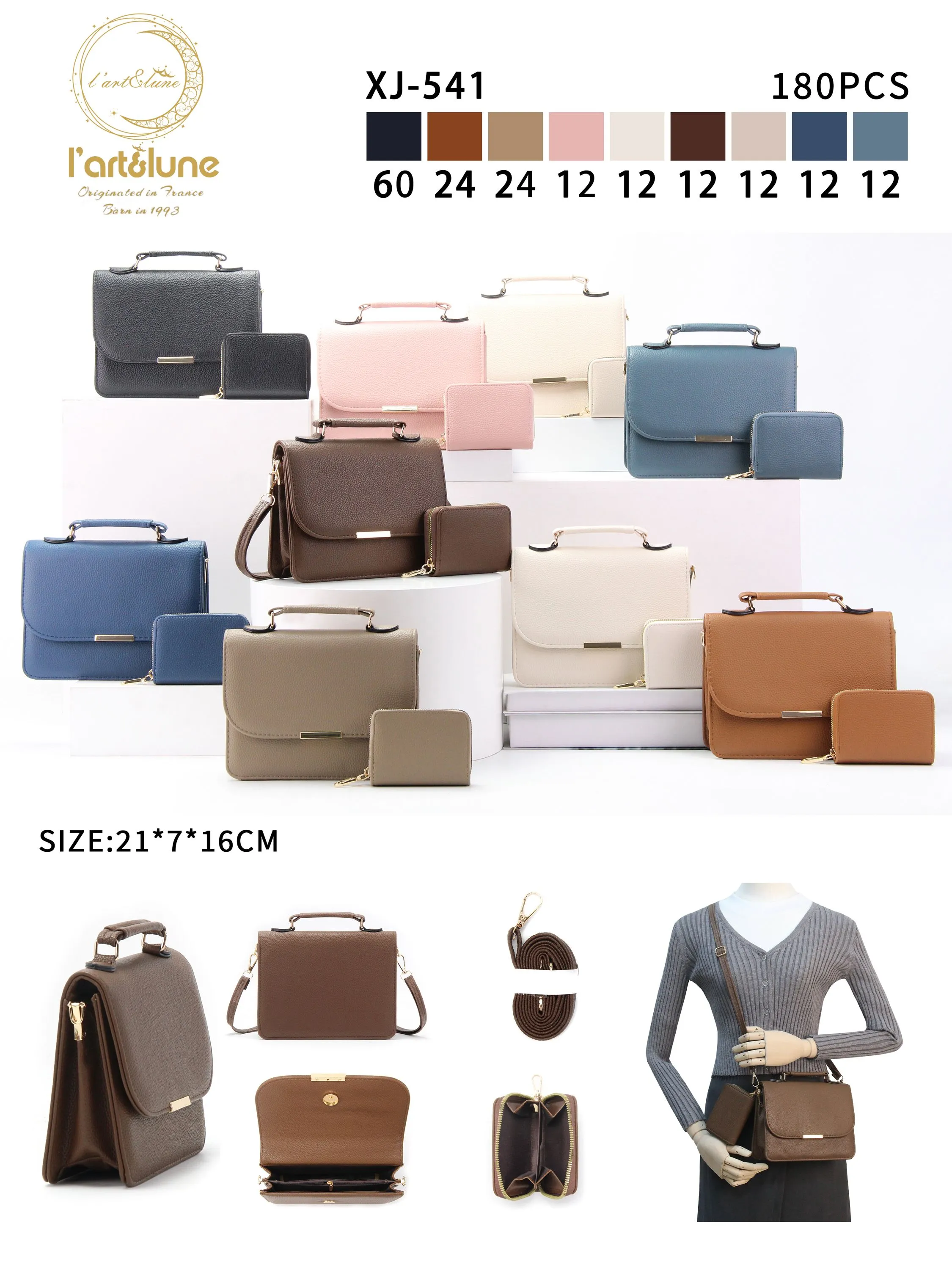 Bolsa transversal com carteira XJ-541
