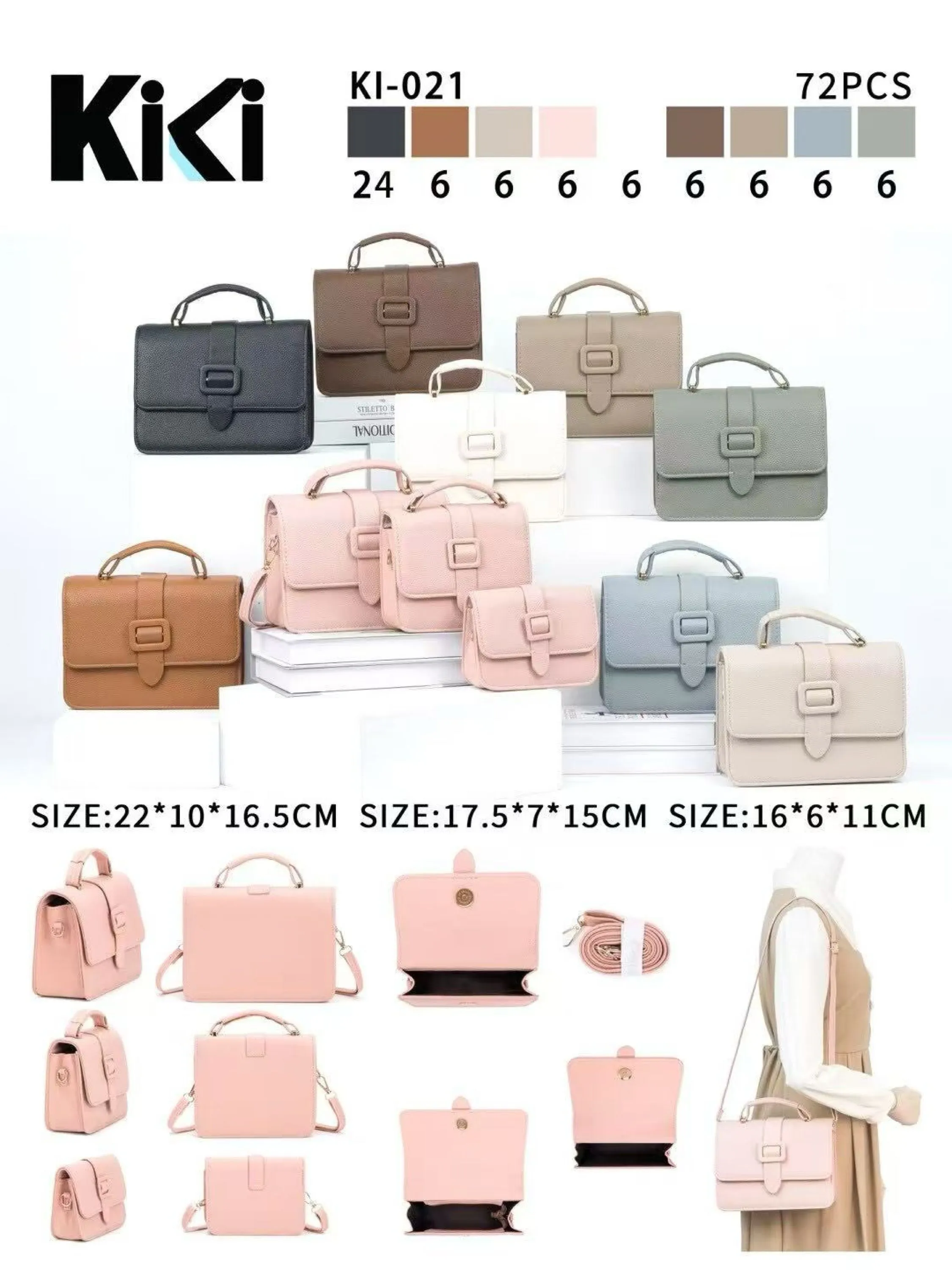 Bolsa transversal kit com 3 peças KI-021