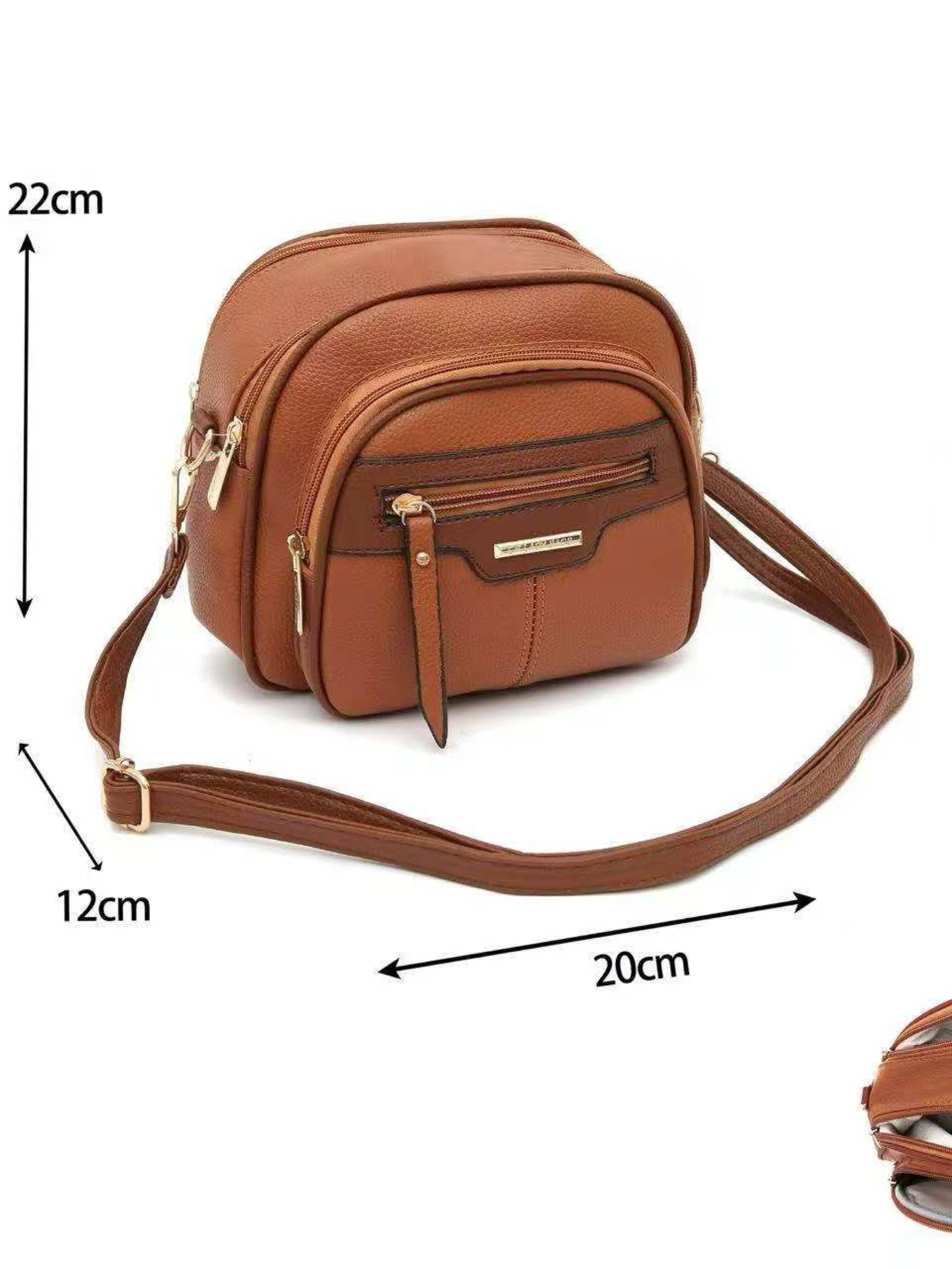 Bolsa transversal com mais zíper de cima 4153