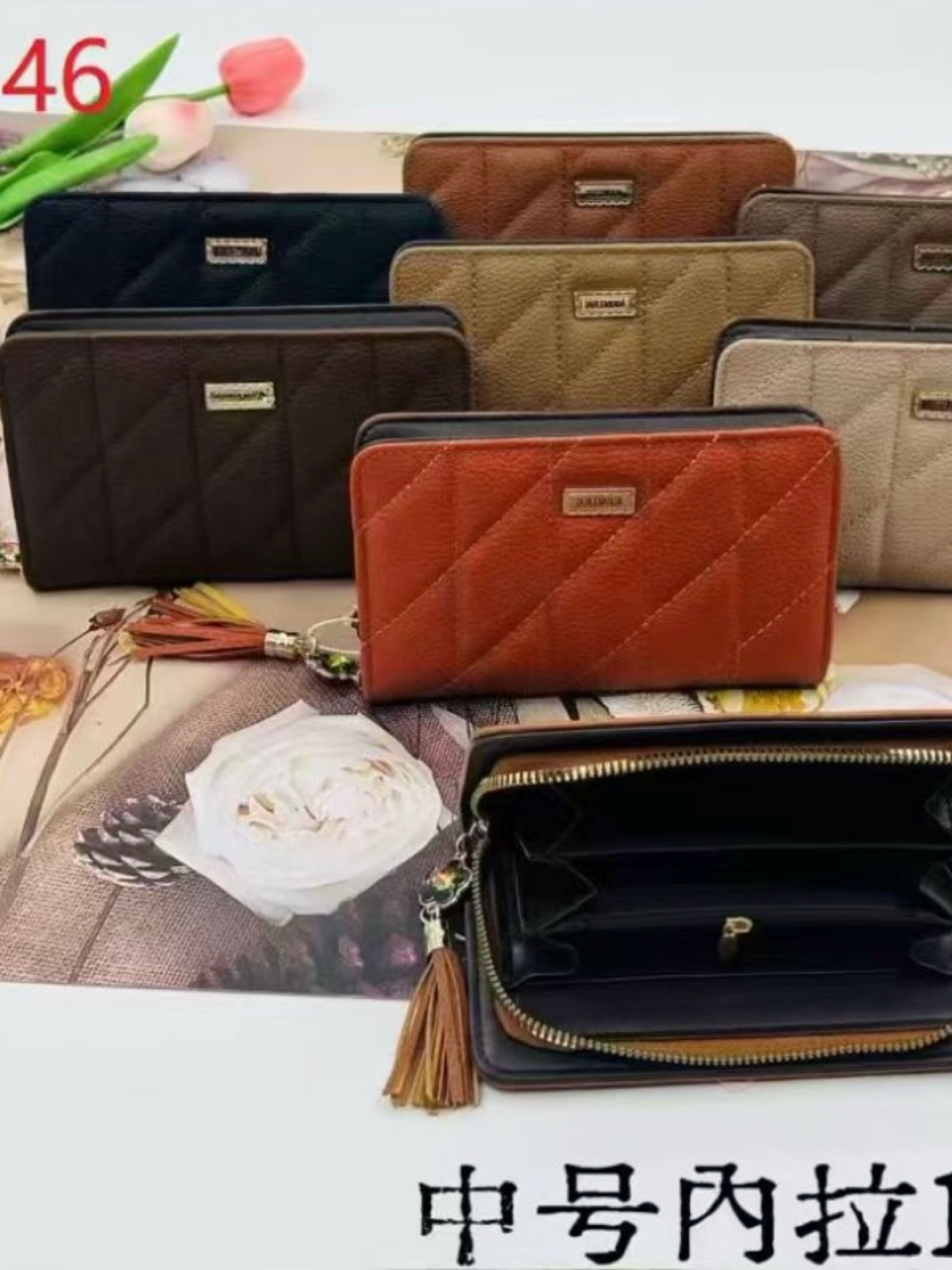 Carteira média com zíper N108-46