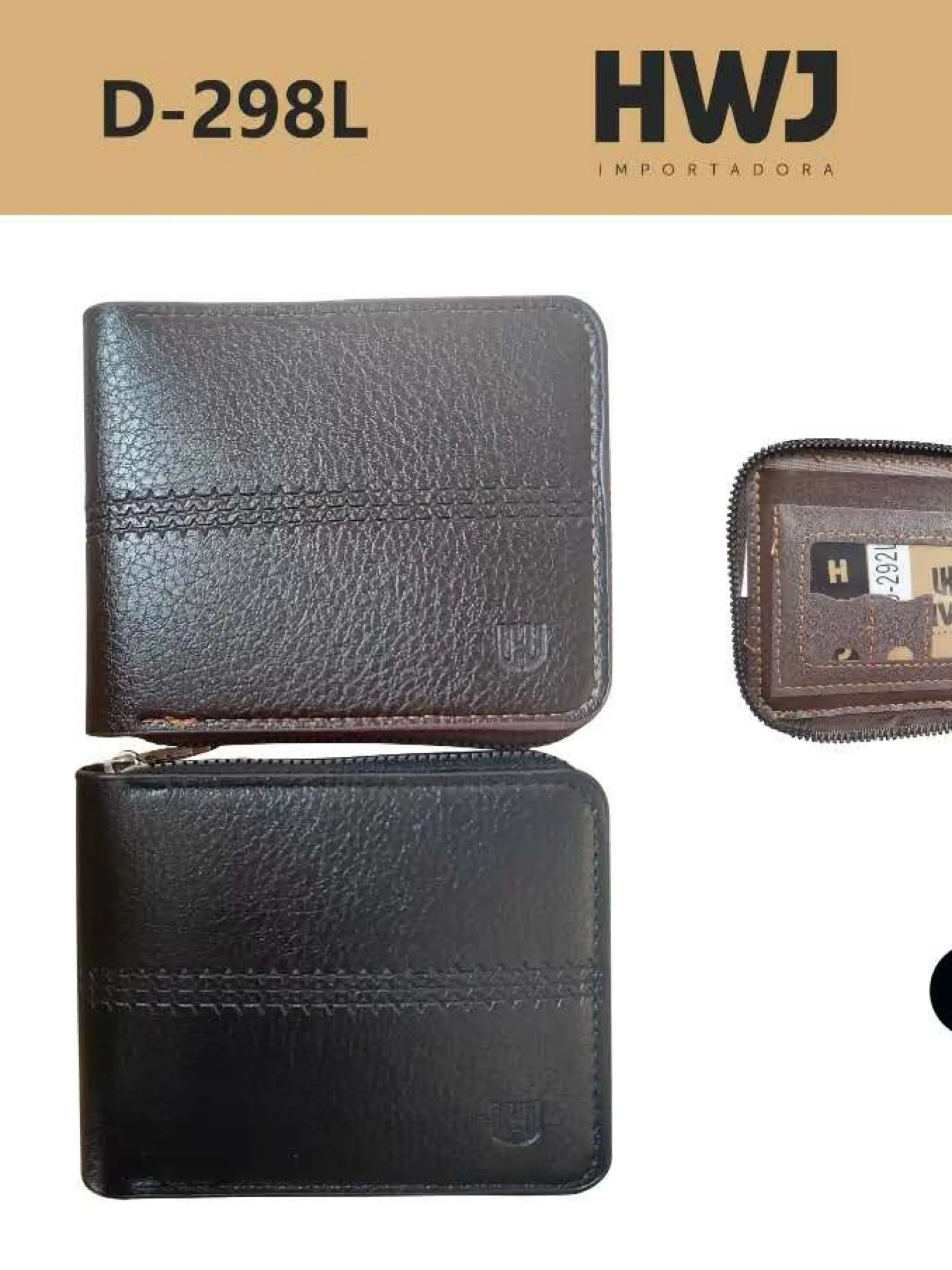 Carteira masculina com zíper D-298L
