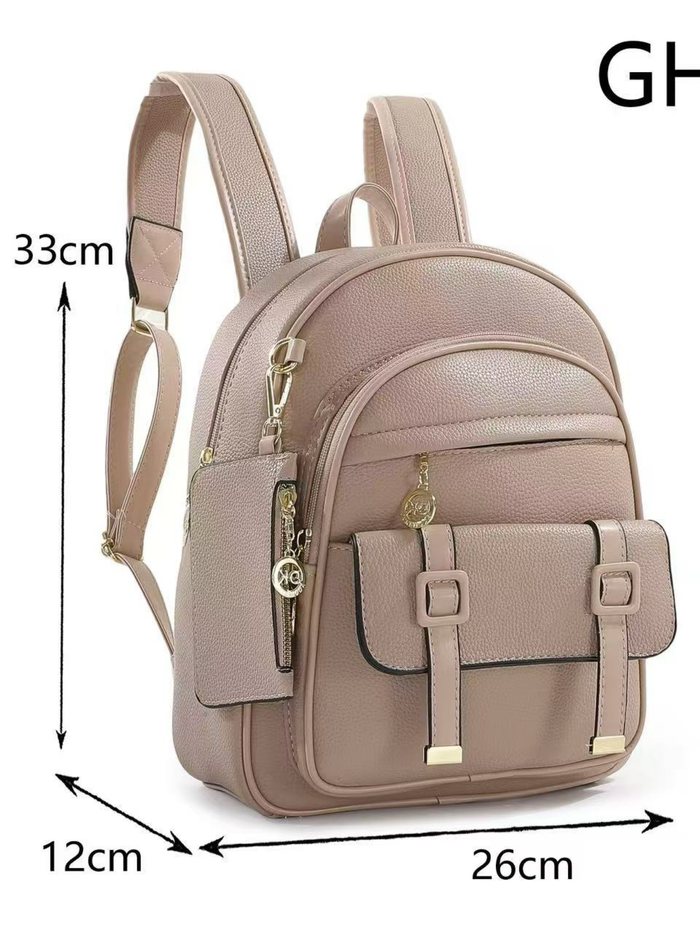 Mochila média alça larga com carteira GH-582#