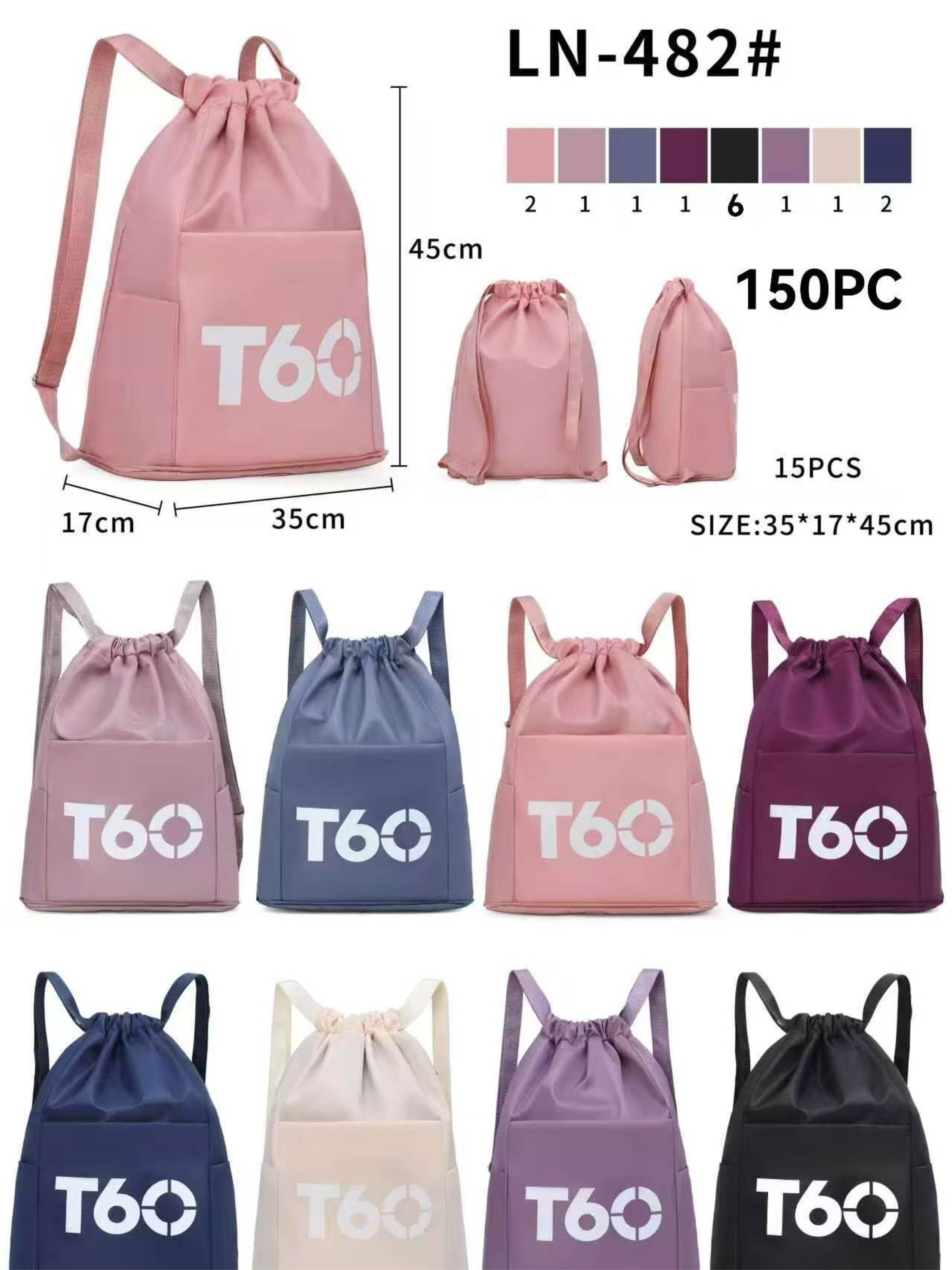 Mochila impermeável T60 LN-482#
