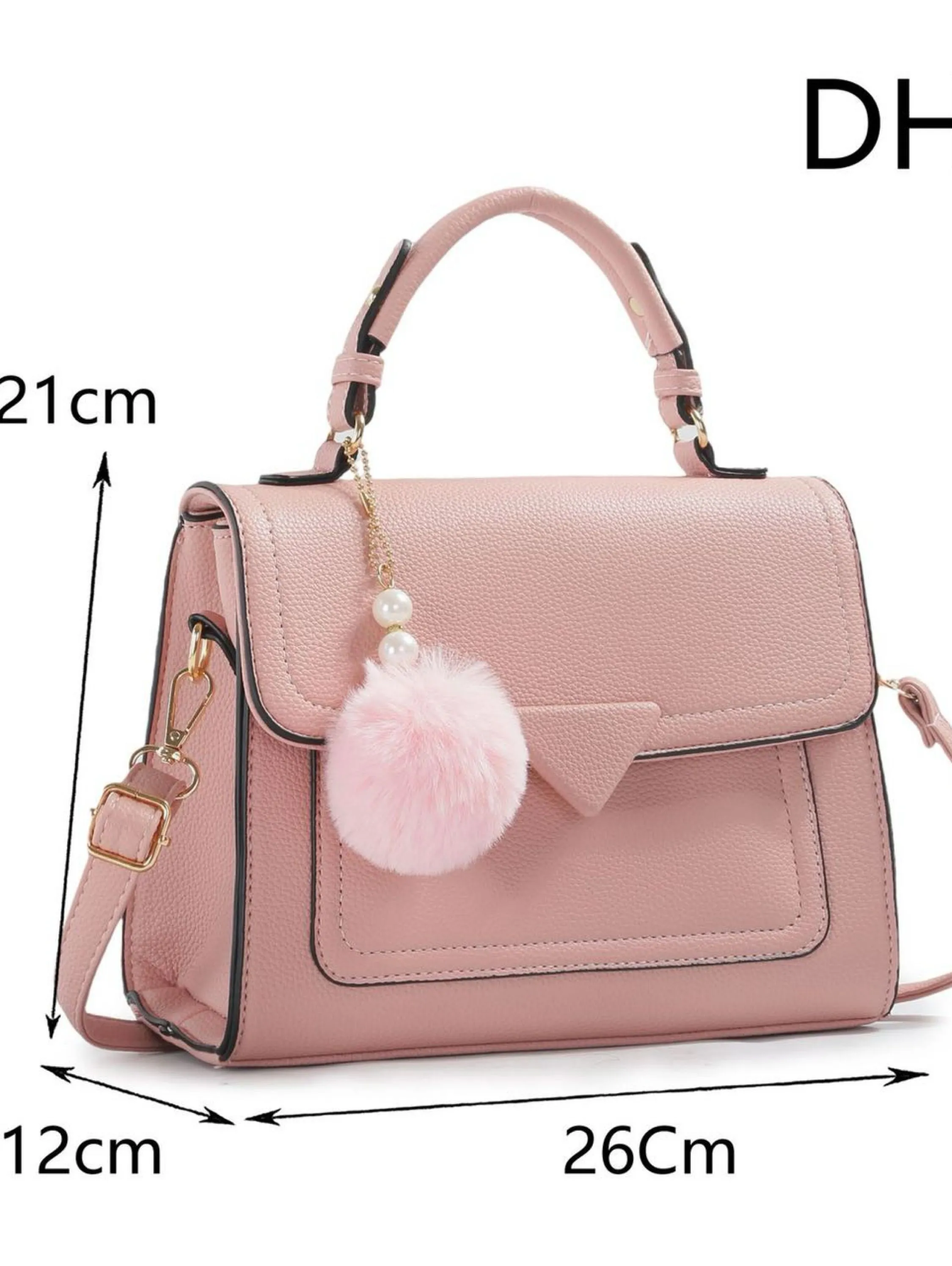 Bolsa média com pompom