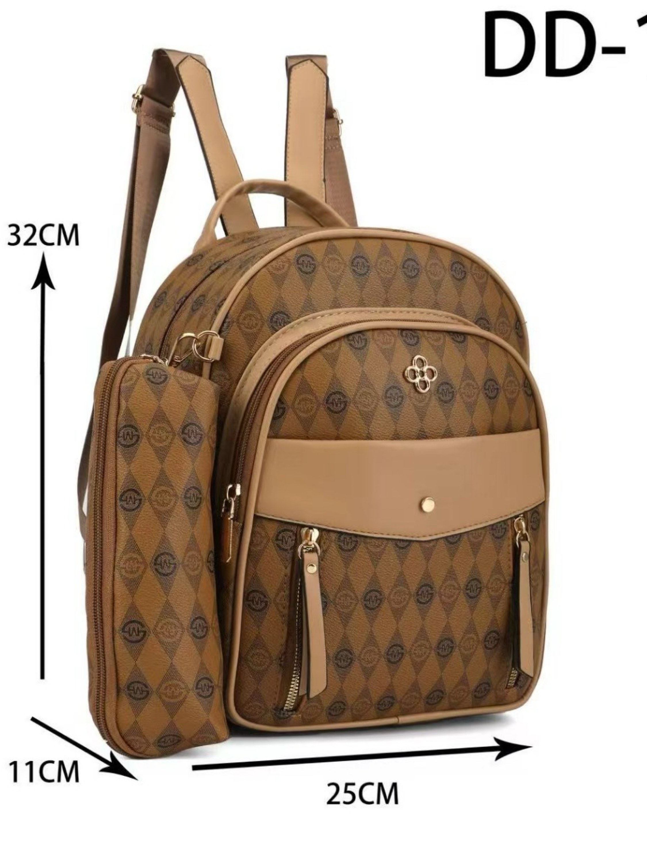 Mochila média com estojo DD-1007#