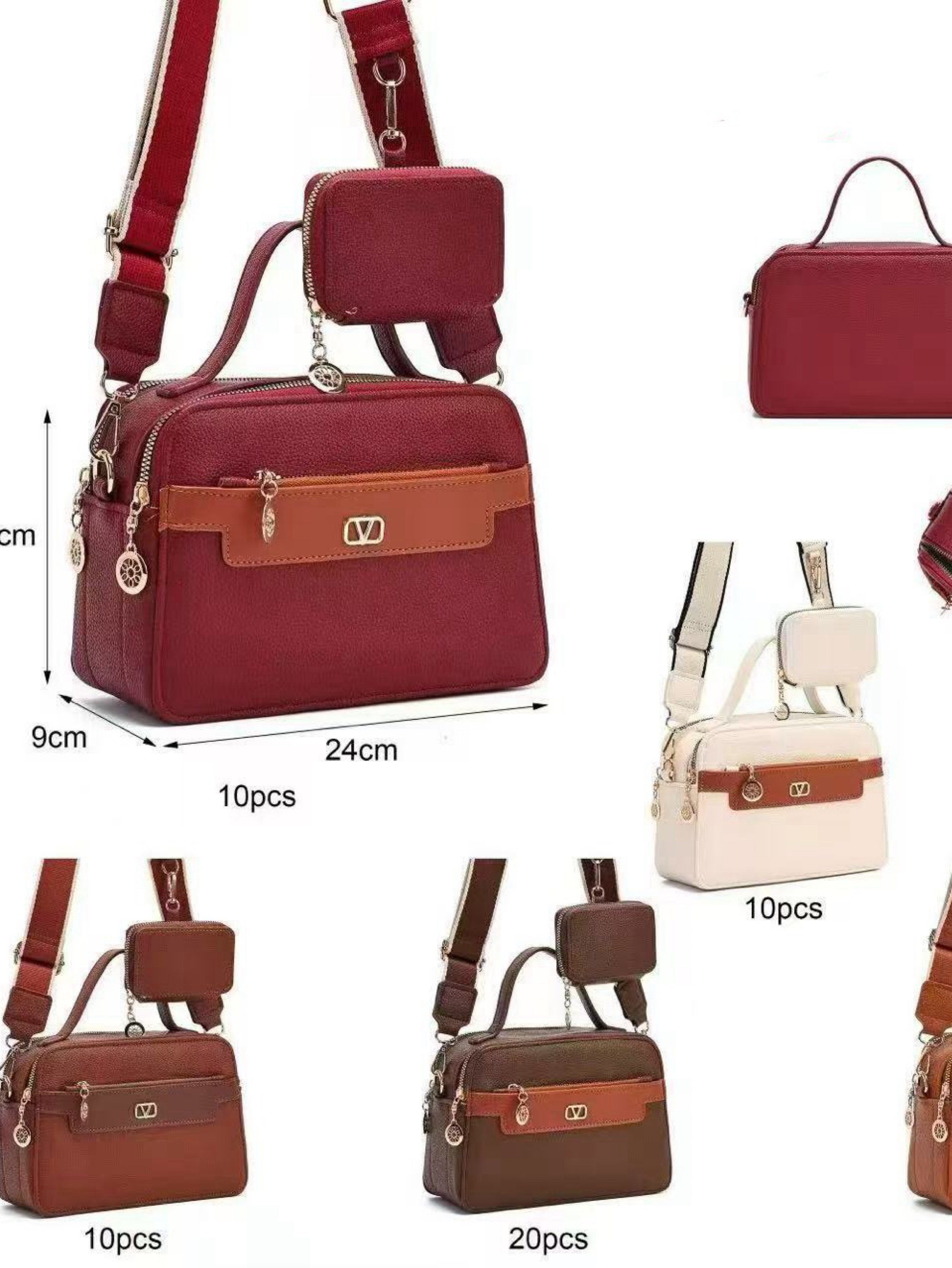 Bolsa transversal com carteira e com alça larga DY-5