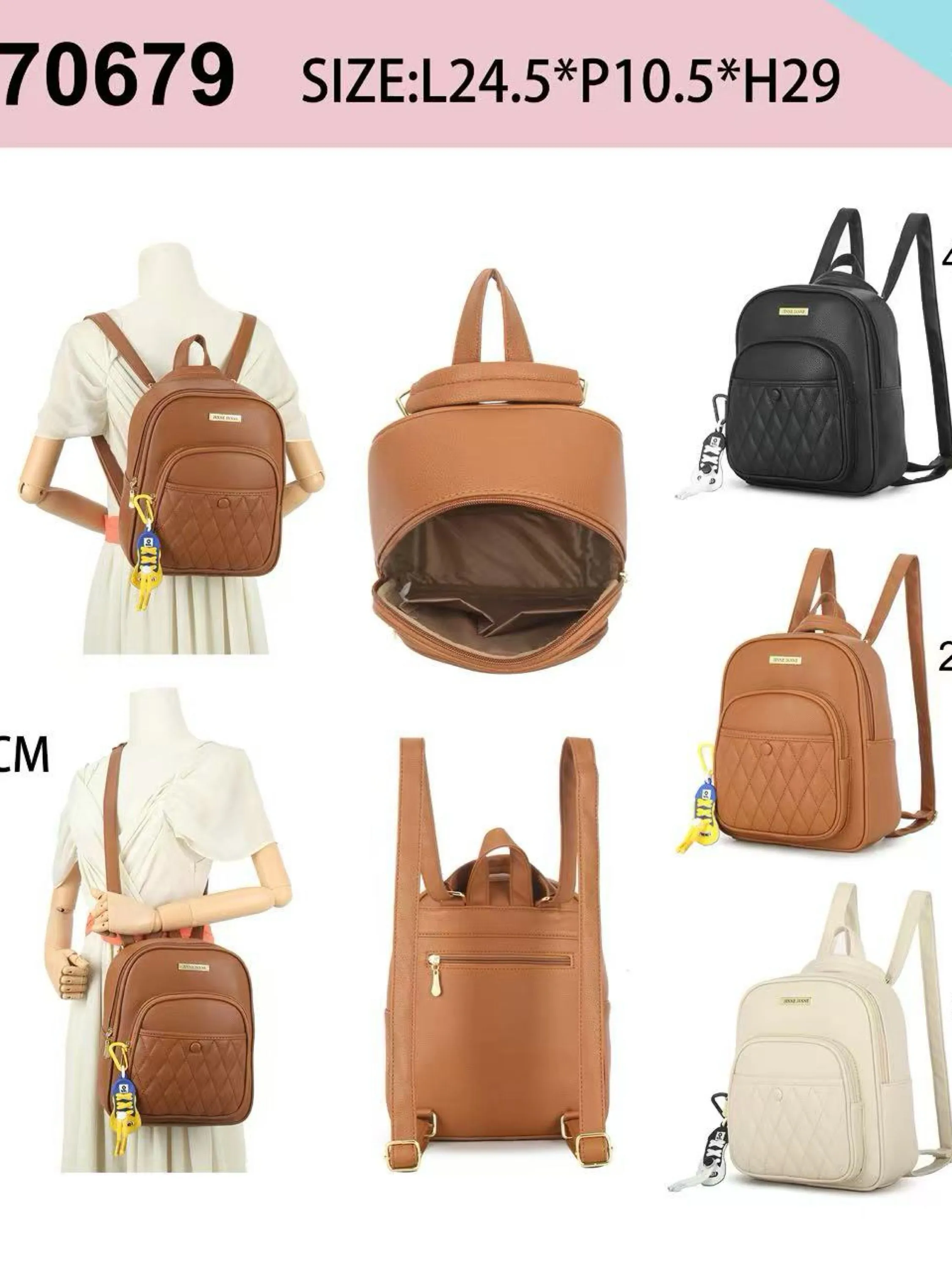 Mochila vira bolsa menor com chaveiro KI70679