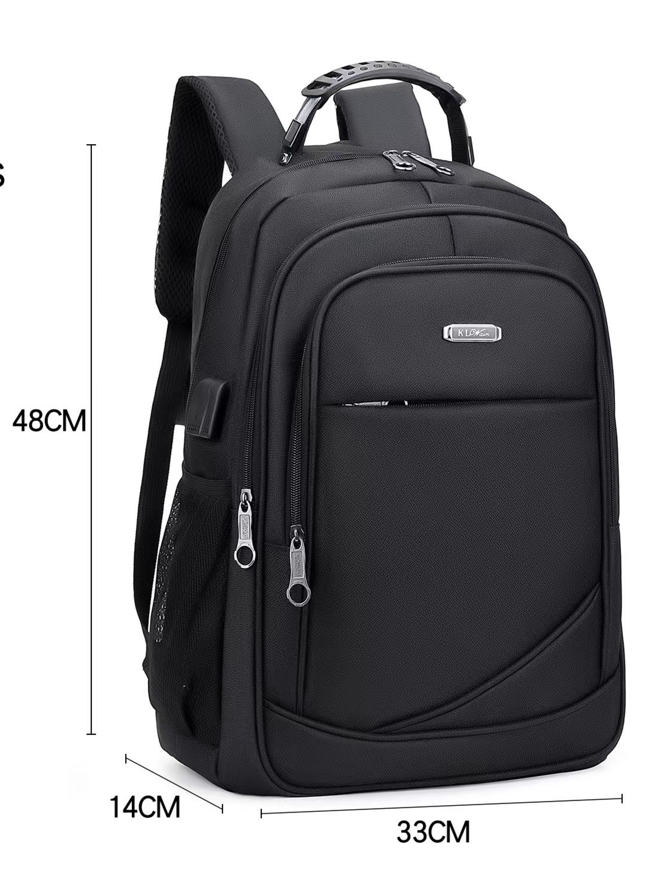 Mochila masculina com cabo de aço e com cabo USB A7