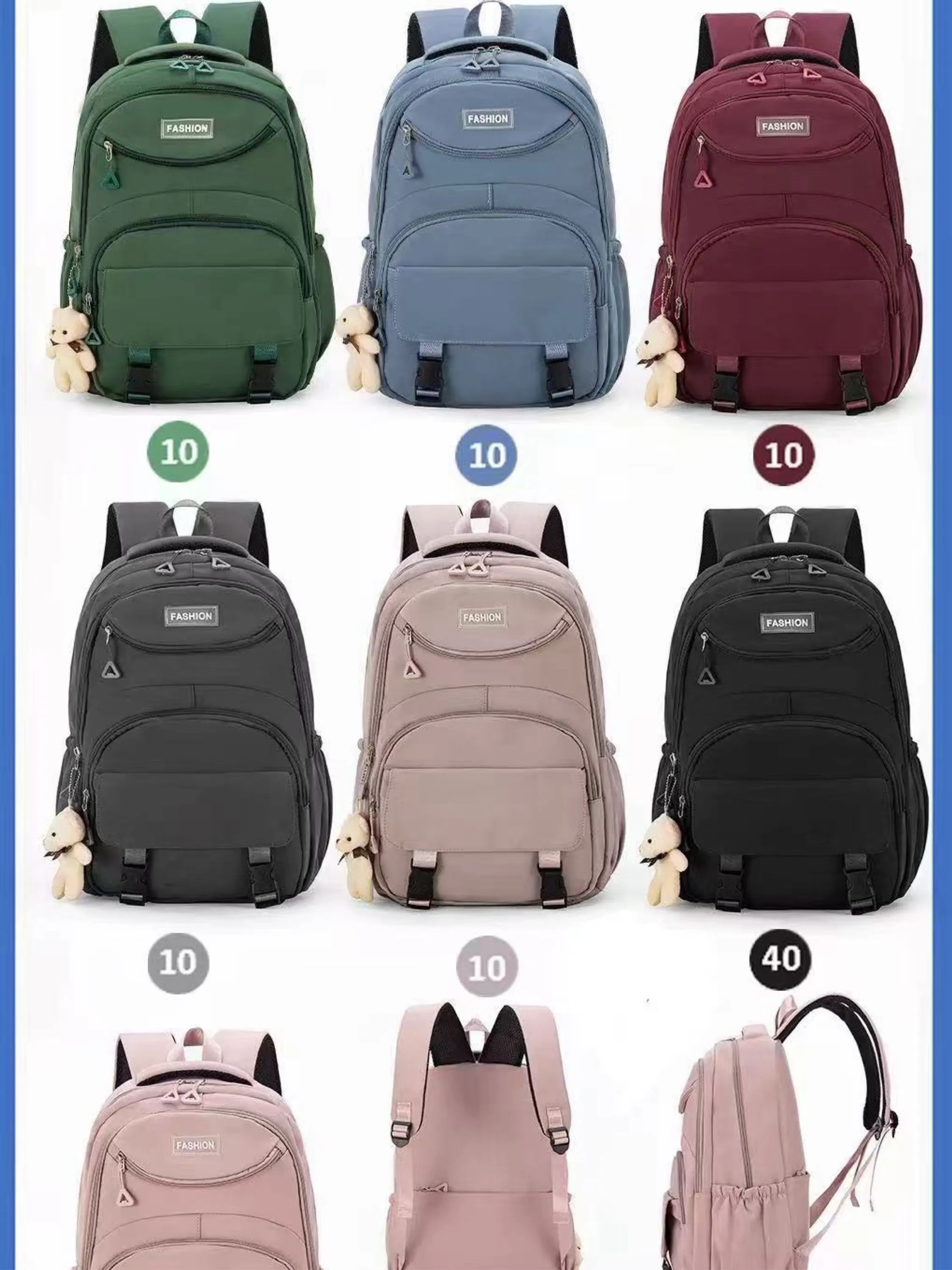 Mochila grande impemiavel com Urso