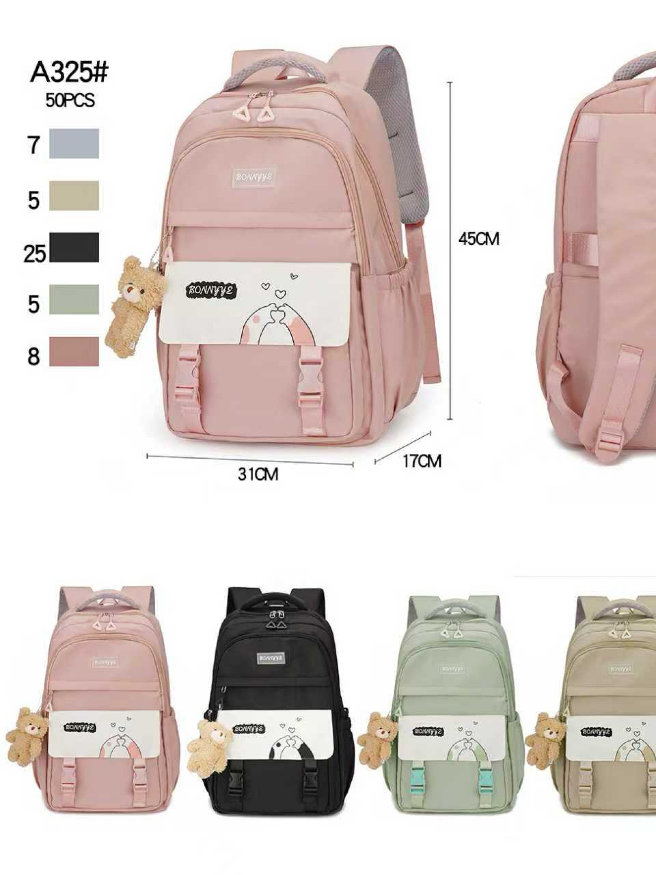 Mochila grande impermeável com Urso A325#