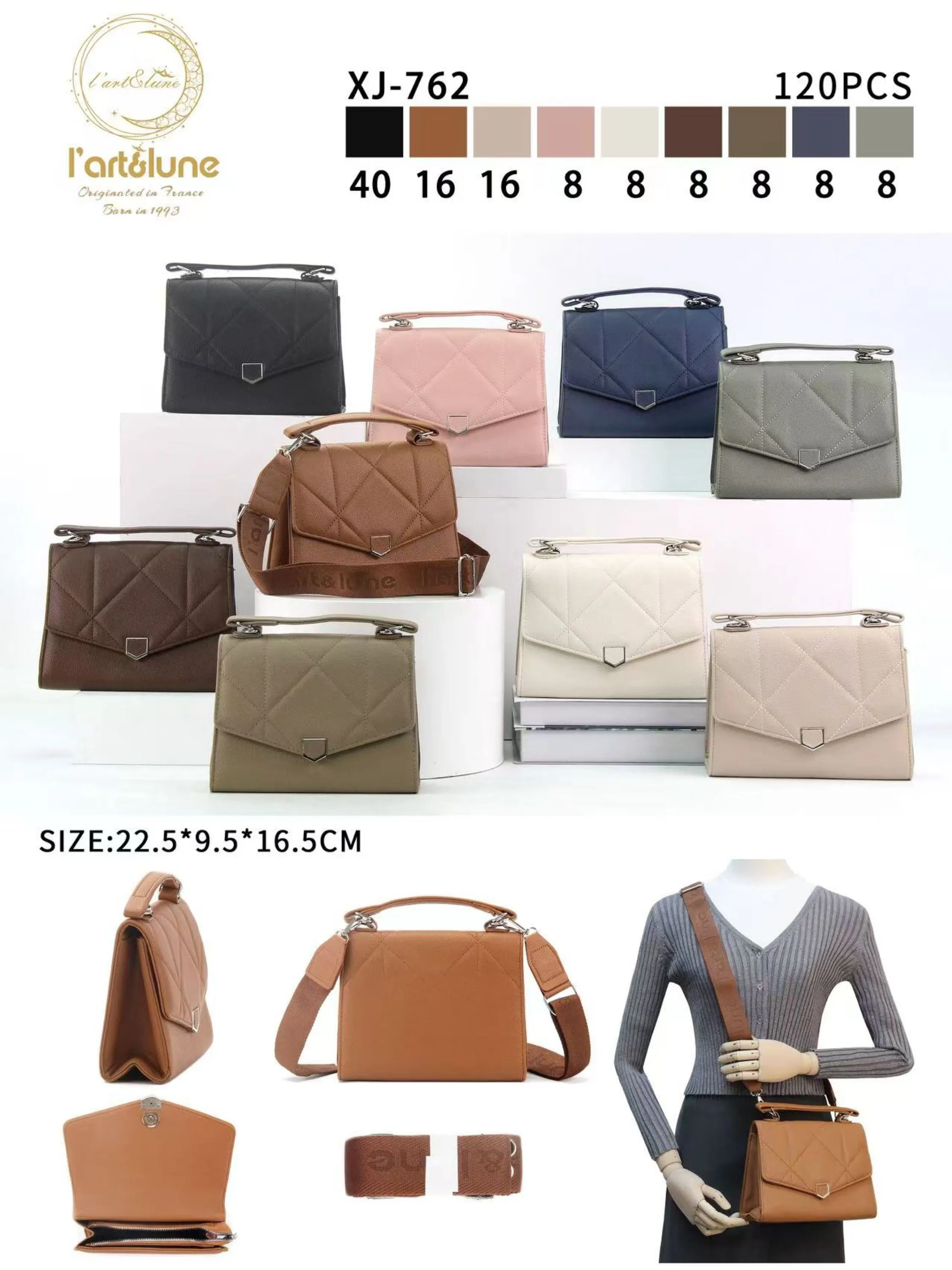 Bolsa transversal com alça larga XJ-762