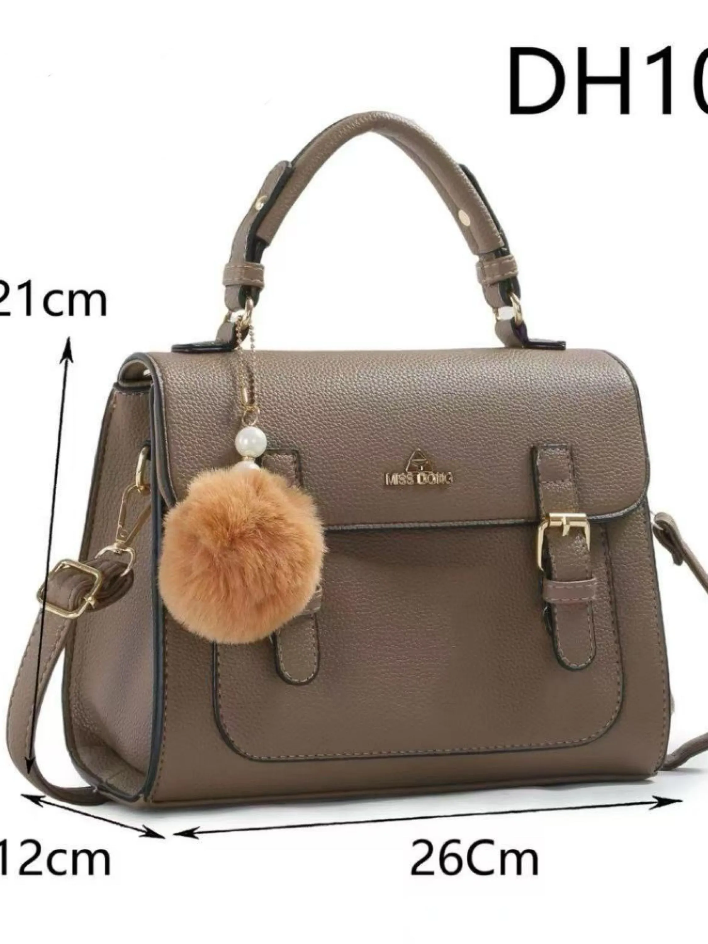 Bolsa média com pompom