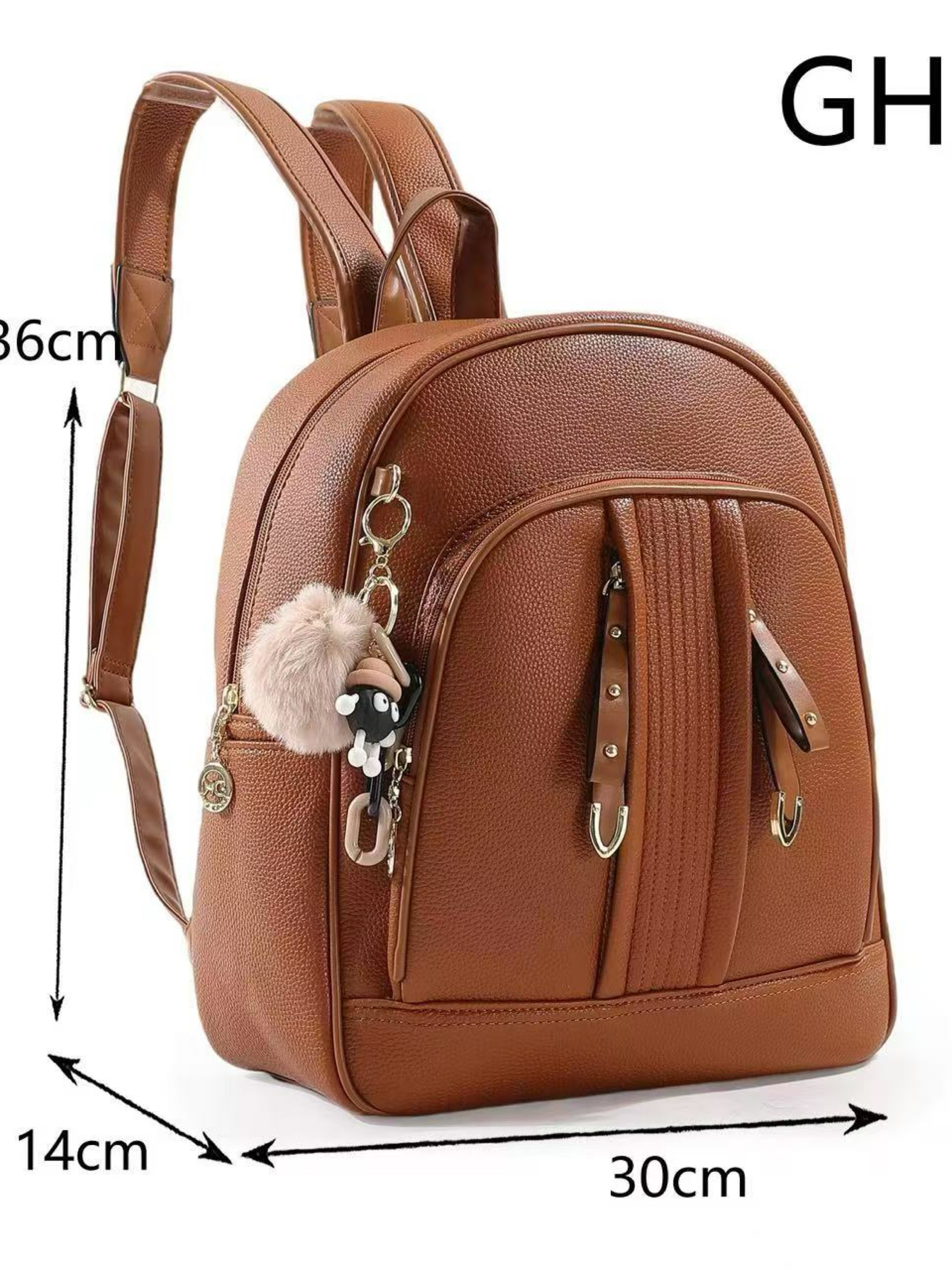 Mochila grande alça larga com chaveiro GH-550#