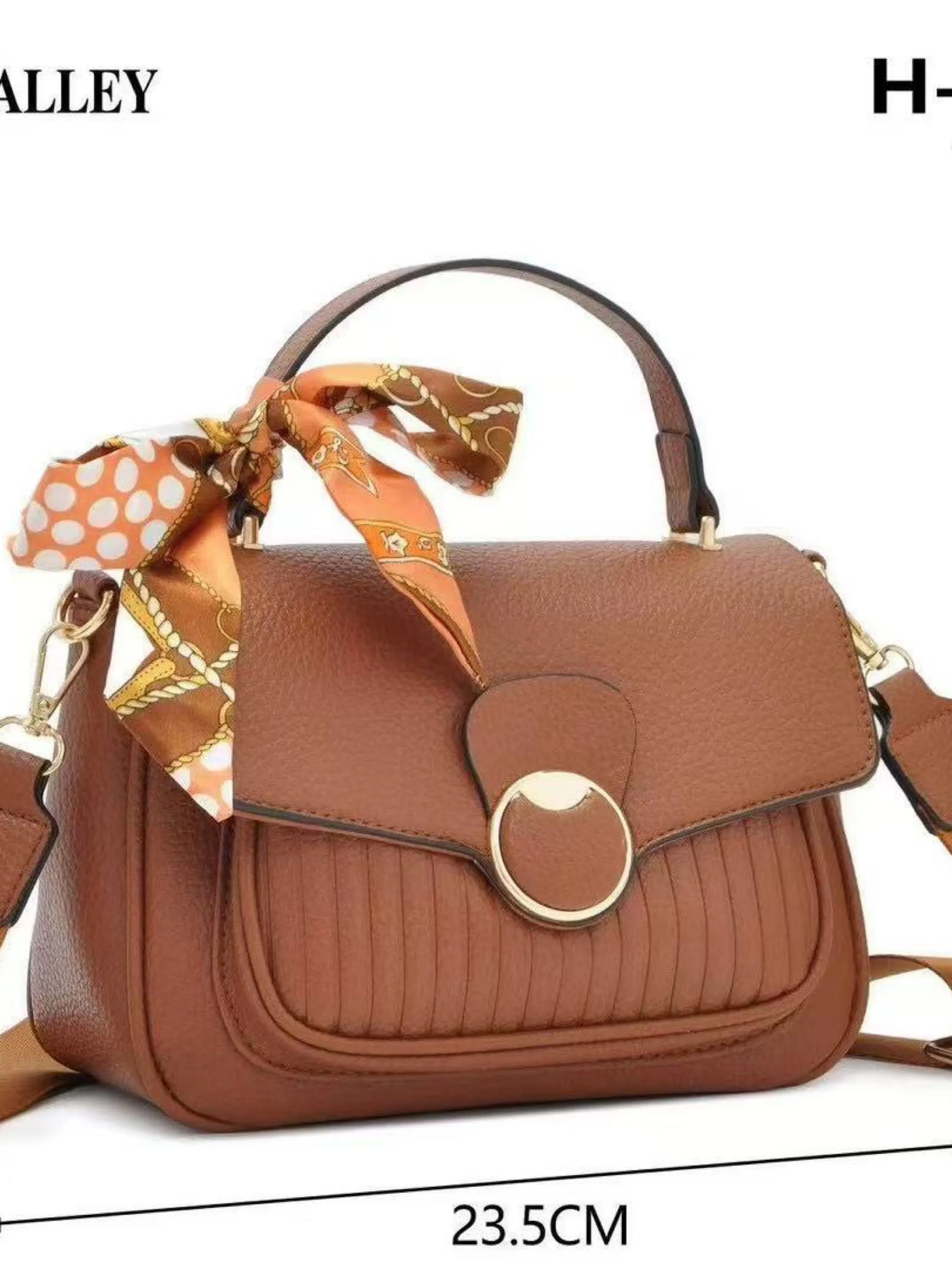 Bolsa transversal alça larga e com lenço H-7038