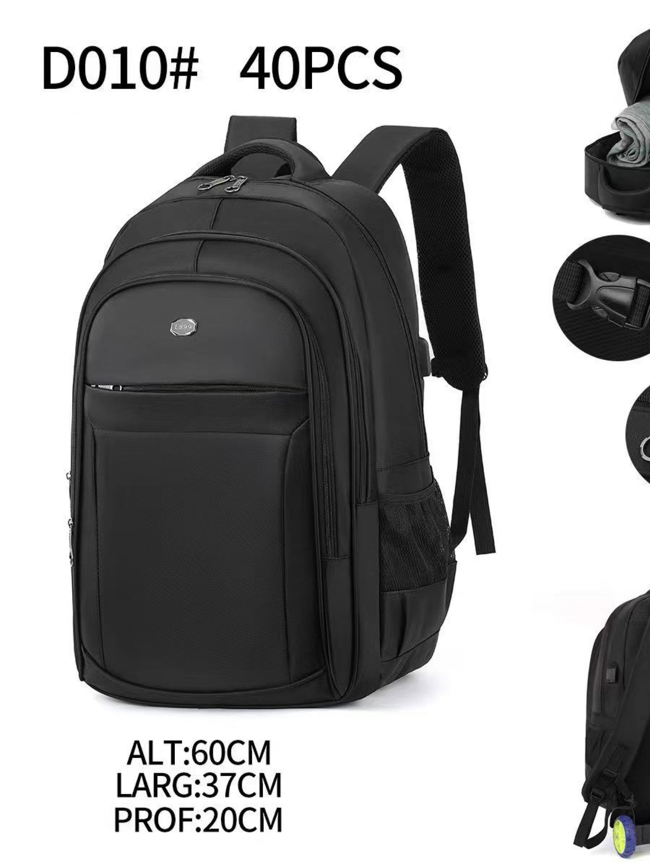 EG Mochila masculina grandona D010#