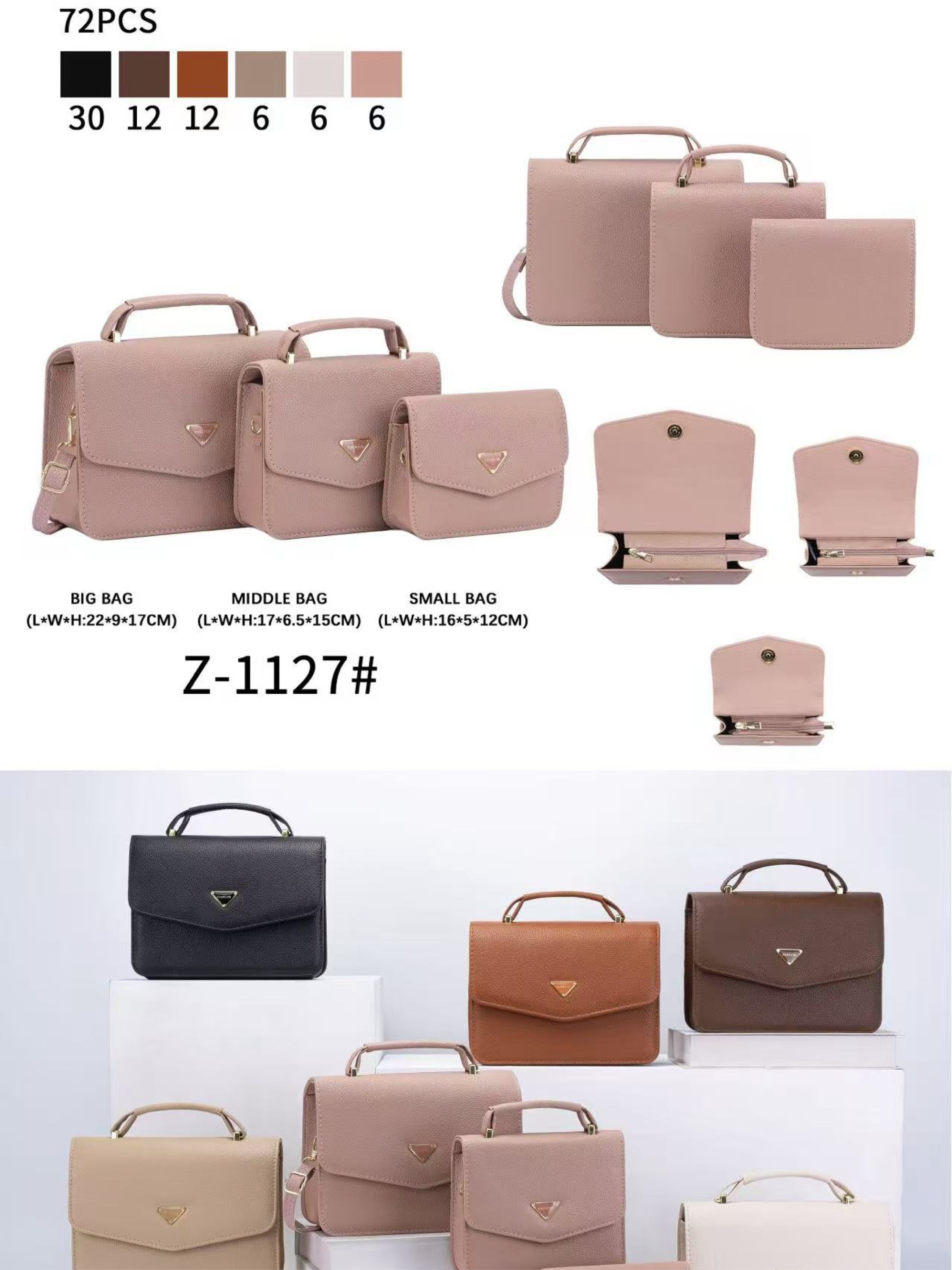 Bolsa kit com 3 peças Z-1127#