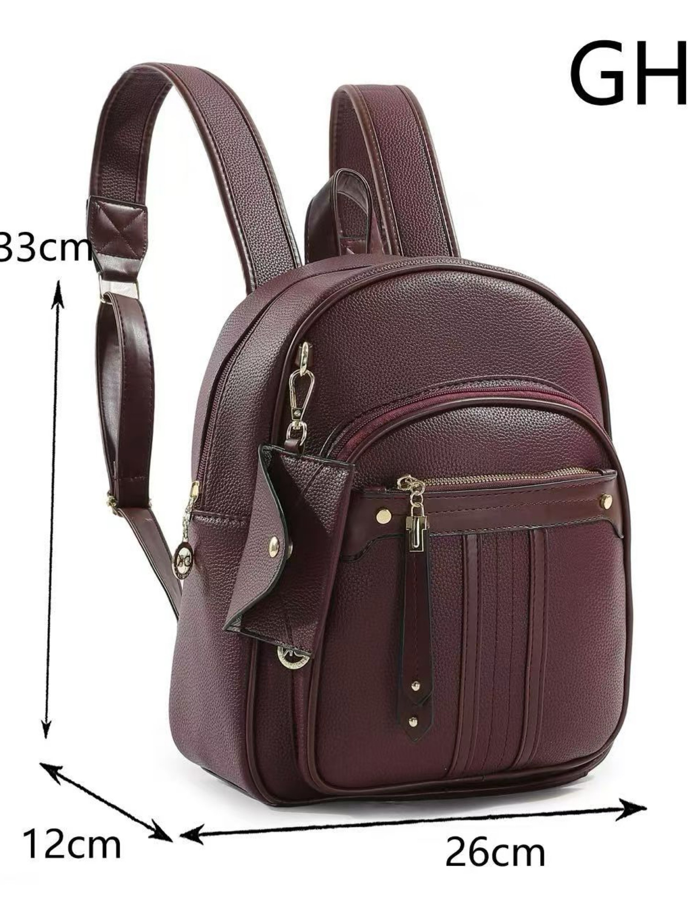 Mochila média alça larga com carteira GH-579#