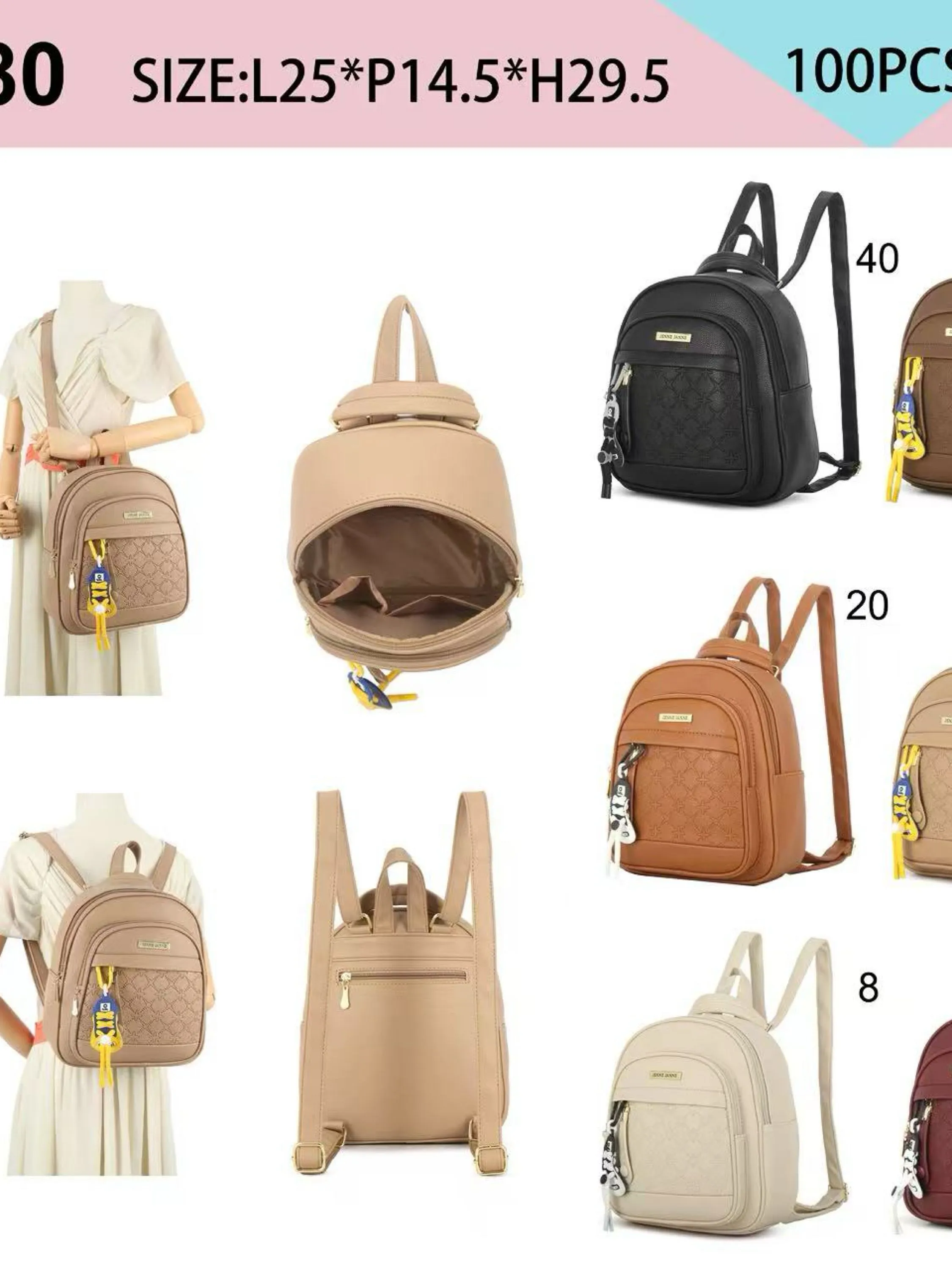 Mochila vira bolsa menor com chaveiro KI70680