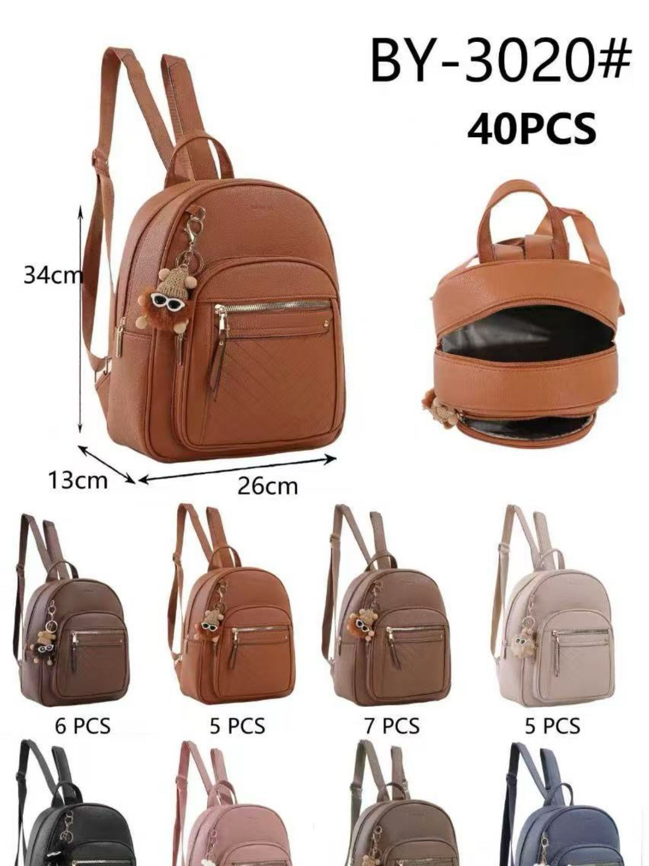 Mochila média com chaveiro BY-3020#