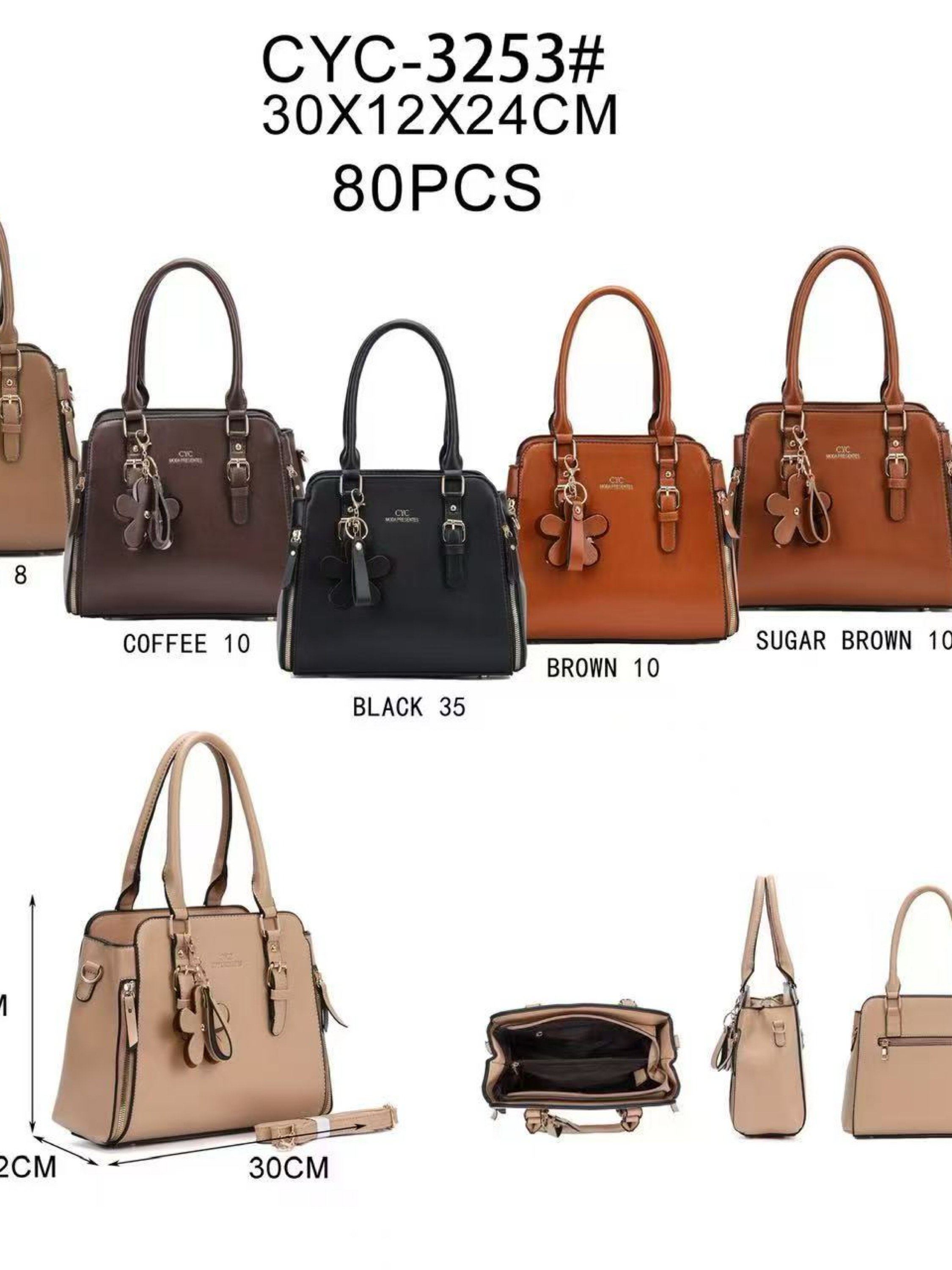 Bolsa tem divisória por dentro e com chaveiro CYC -3253#