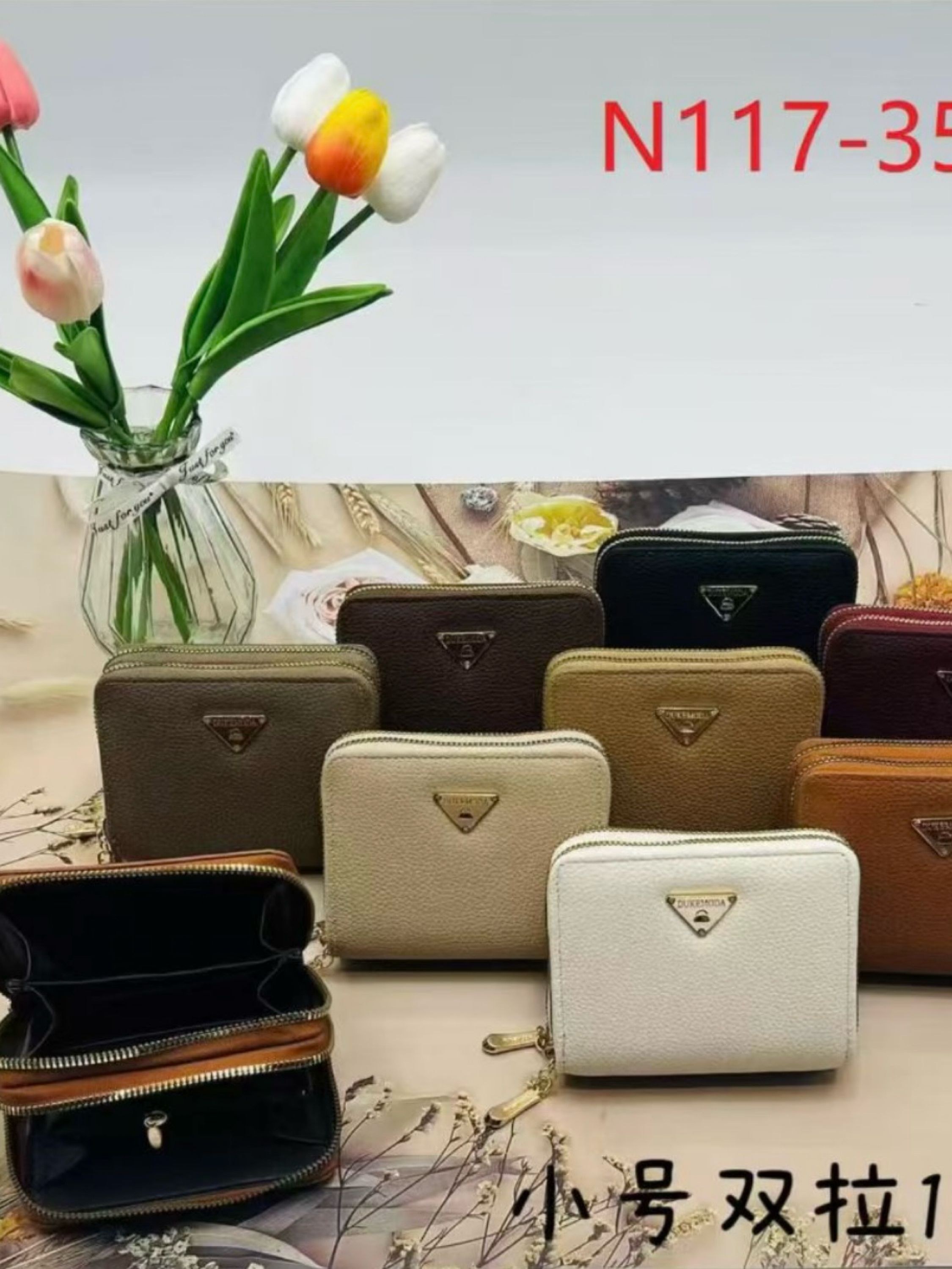 Carteira menor com dois zíper N117-35