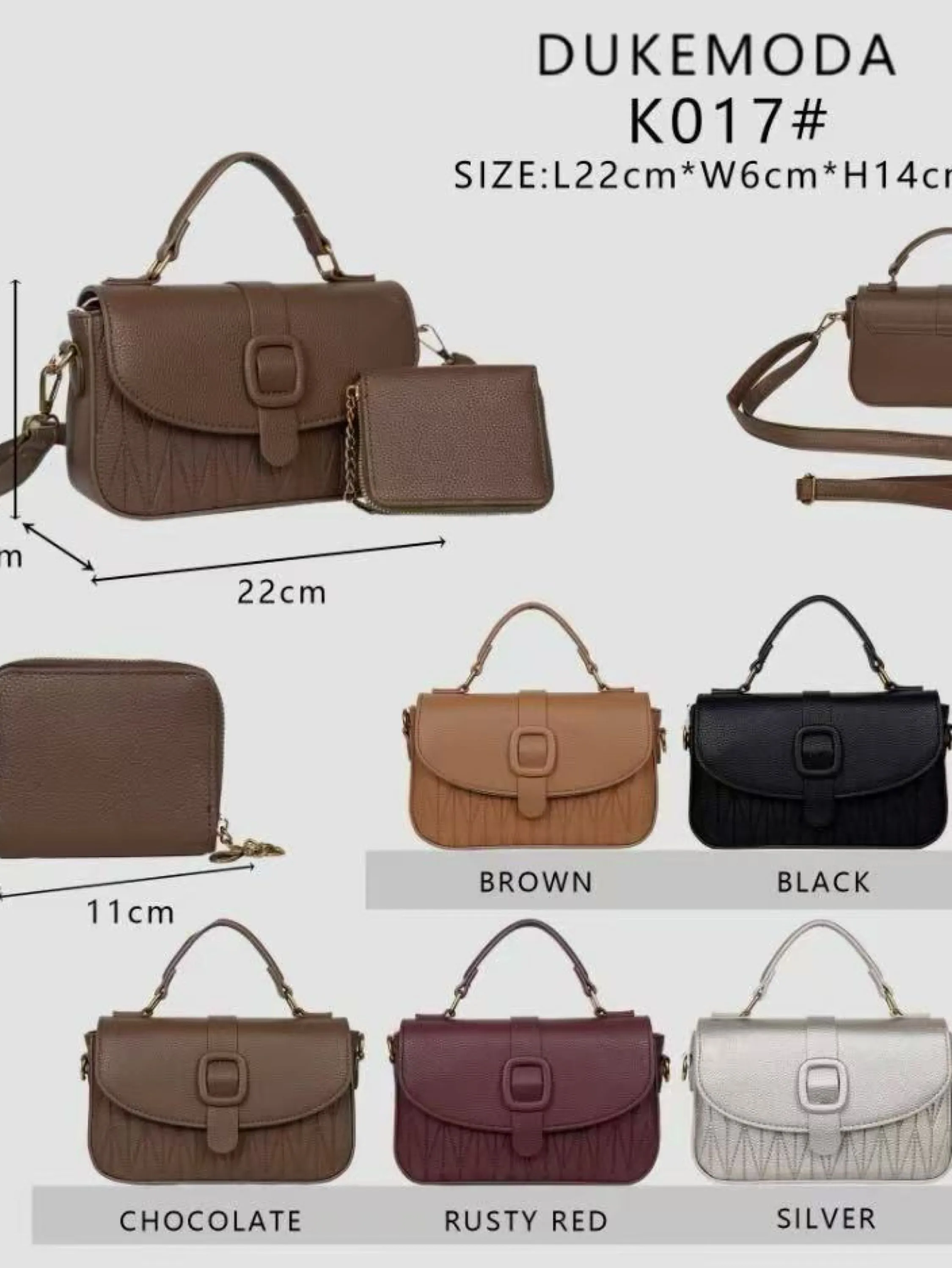 Bolsa transversal com carteira K017#