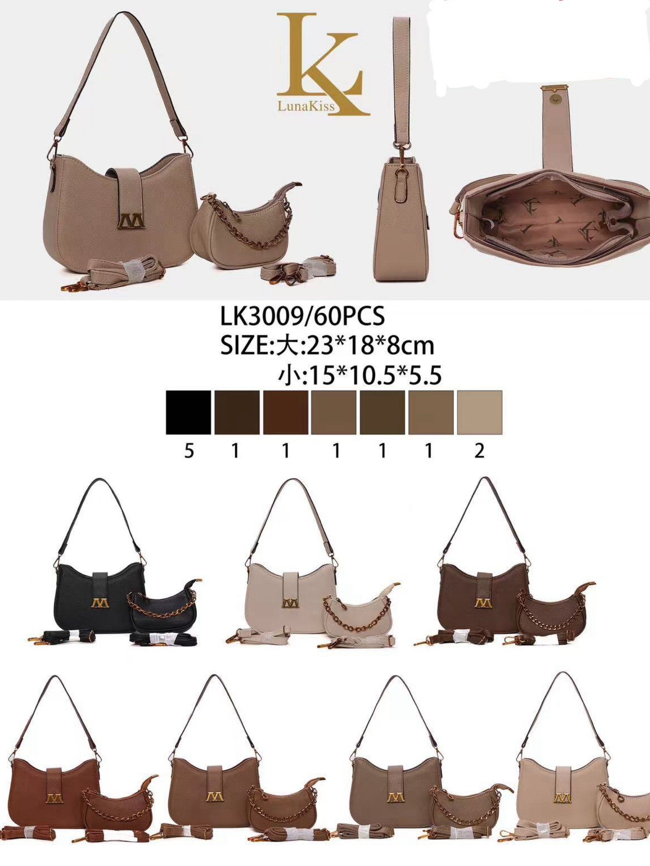 Bolsa kit com 2 peças LK3009