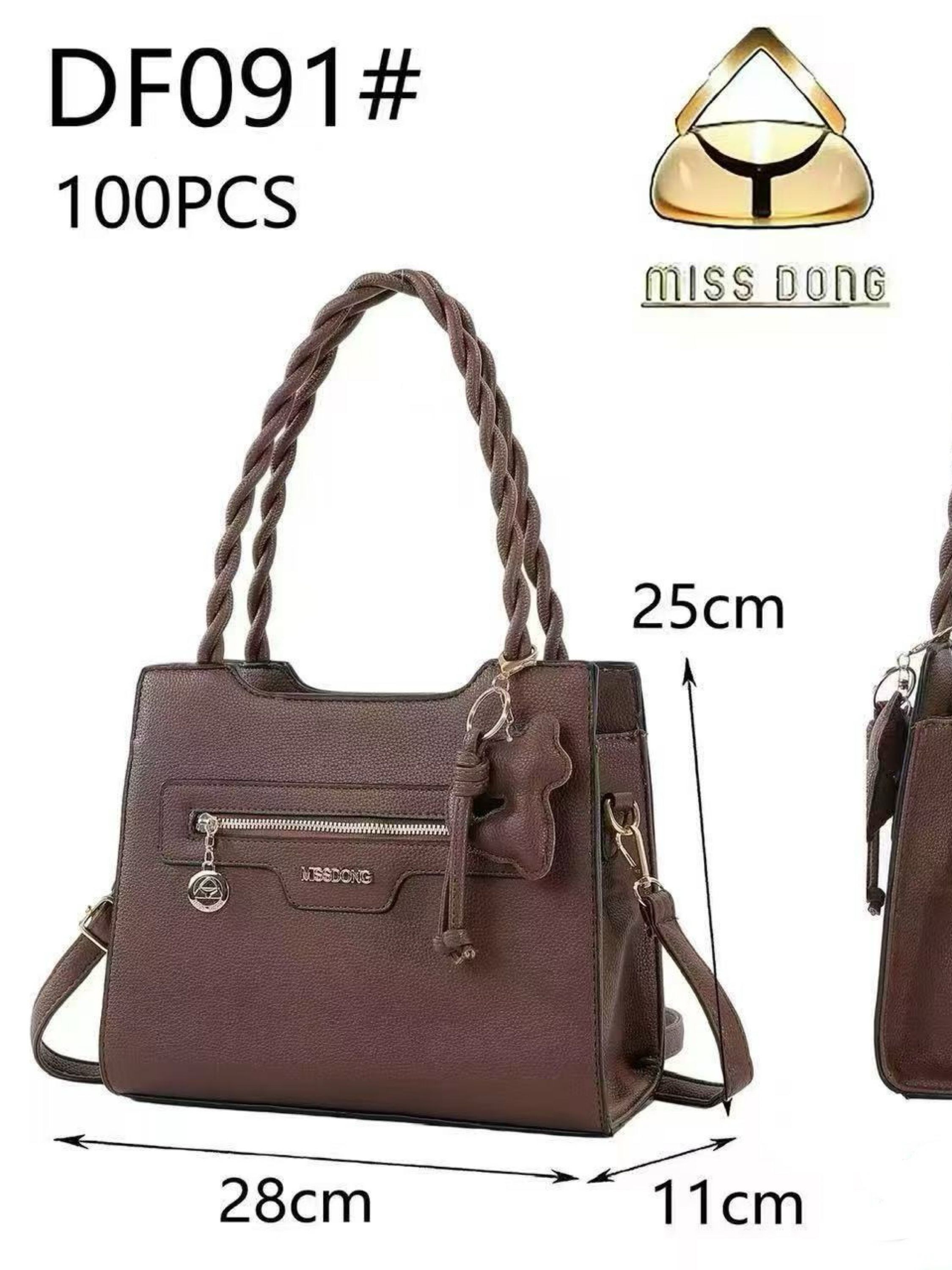 Bolsa média tem divisória por dentro e com chaveiro DF091#