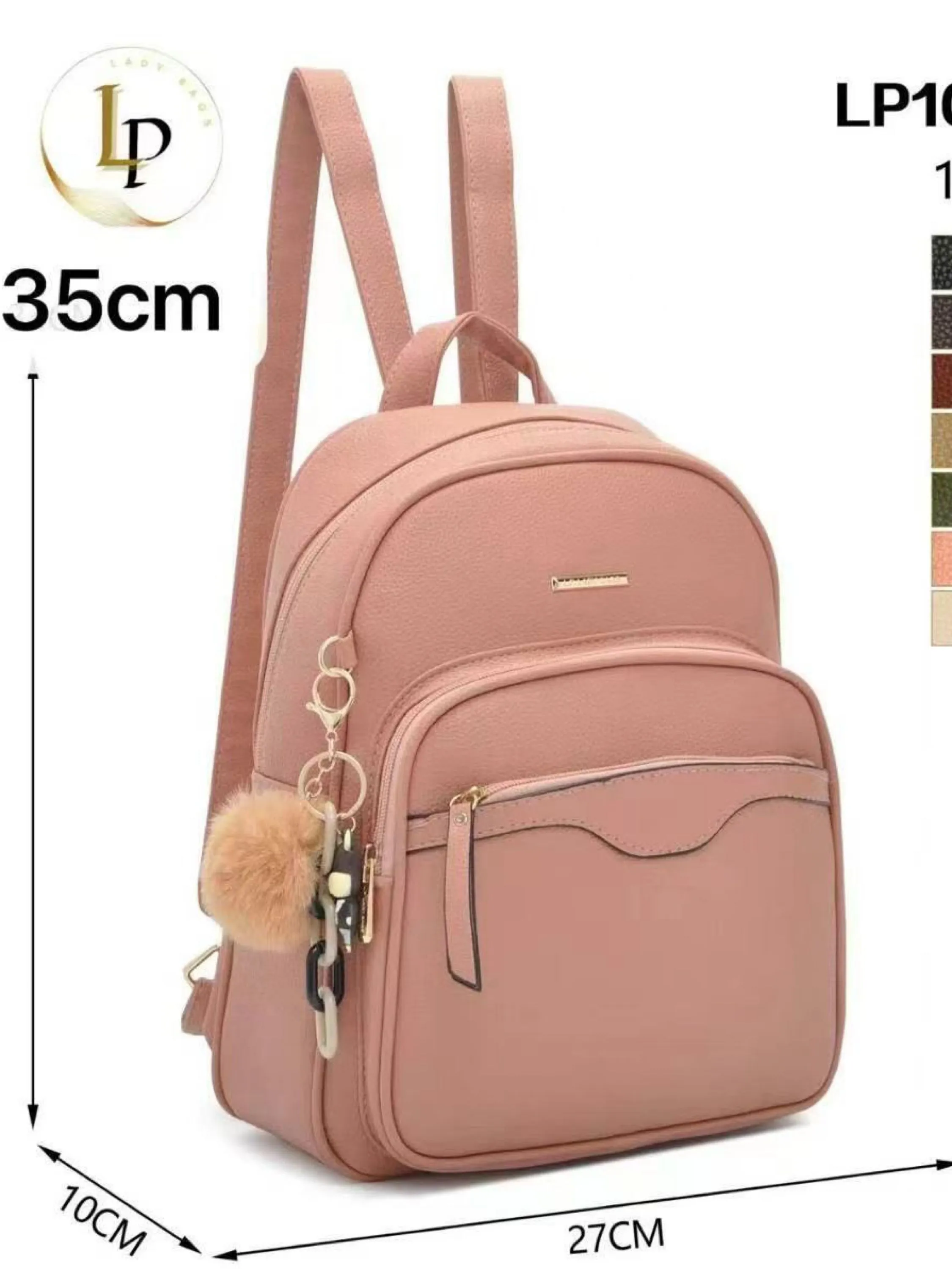 Mochila média com chaveiro LP1019-4