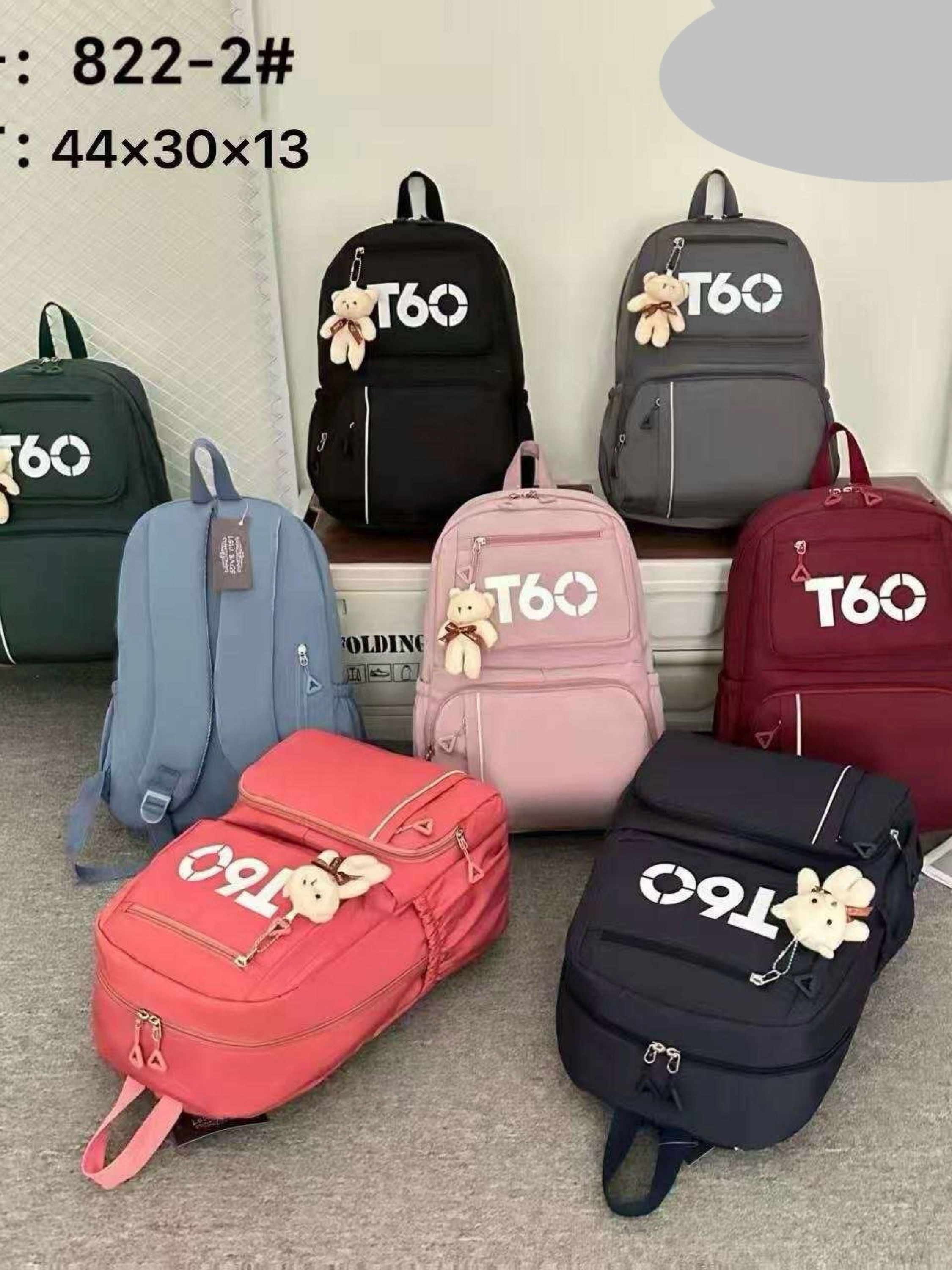 Mochila grande impermeável com Urso 822-2#