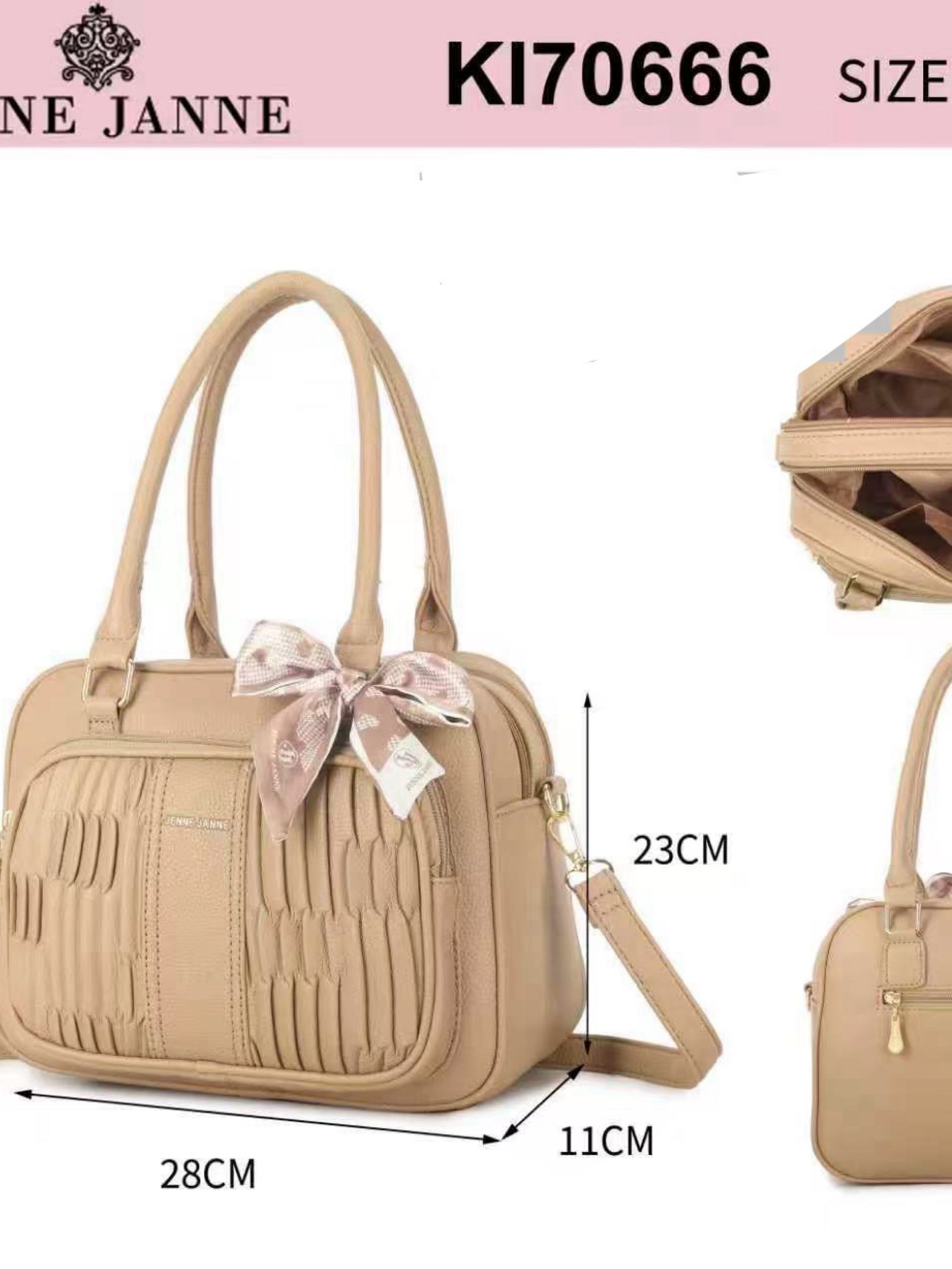 Bolsa média com dois zíper de cima e com lenço KI70666