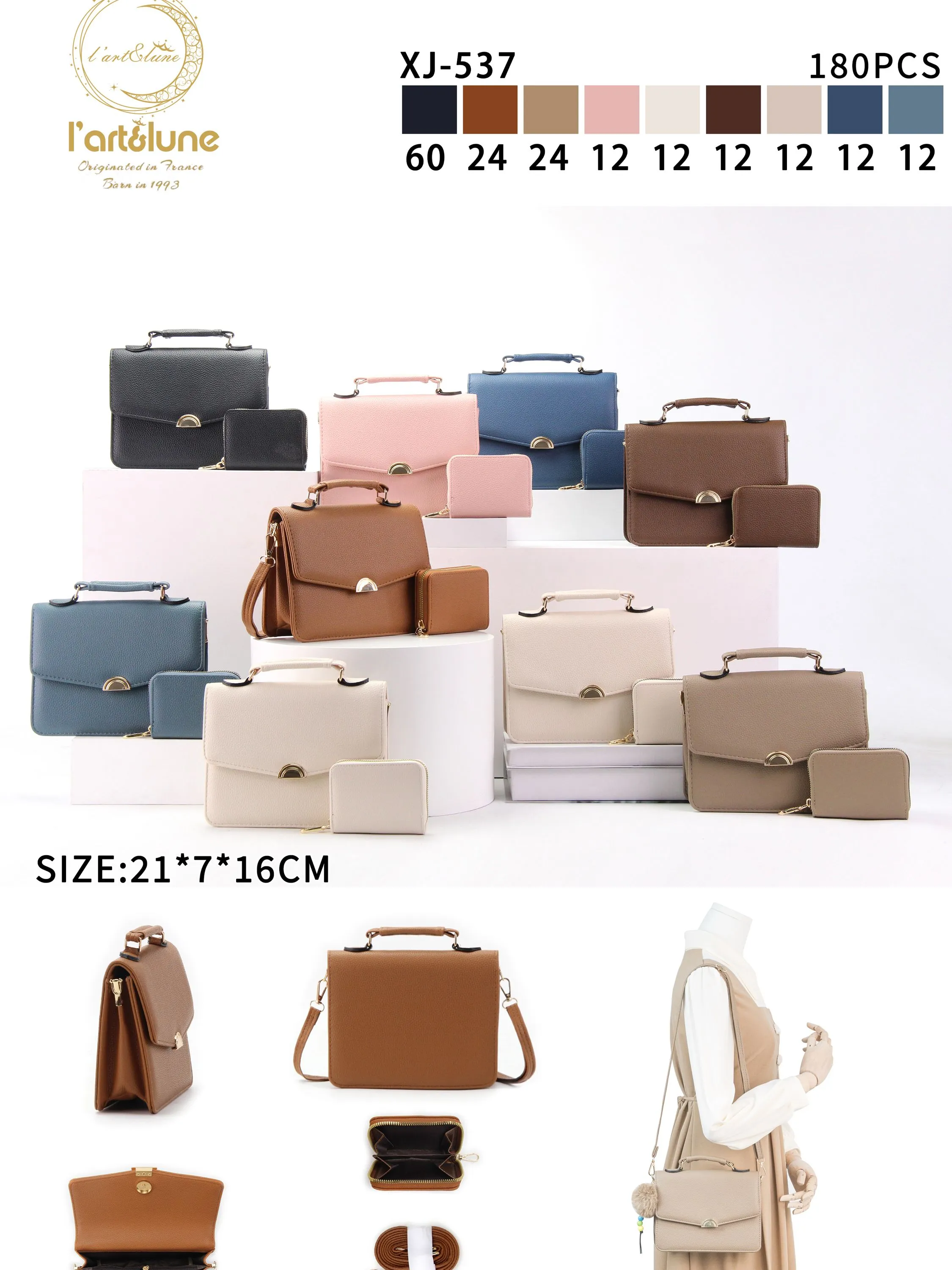 Bolsa transversal com carteira XJ-537
