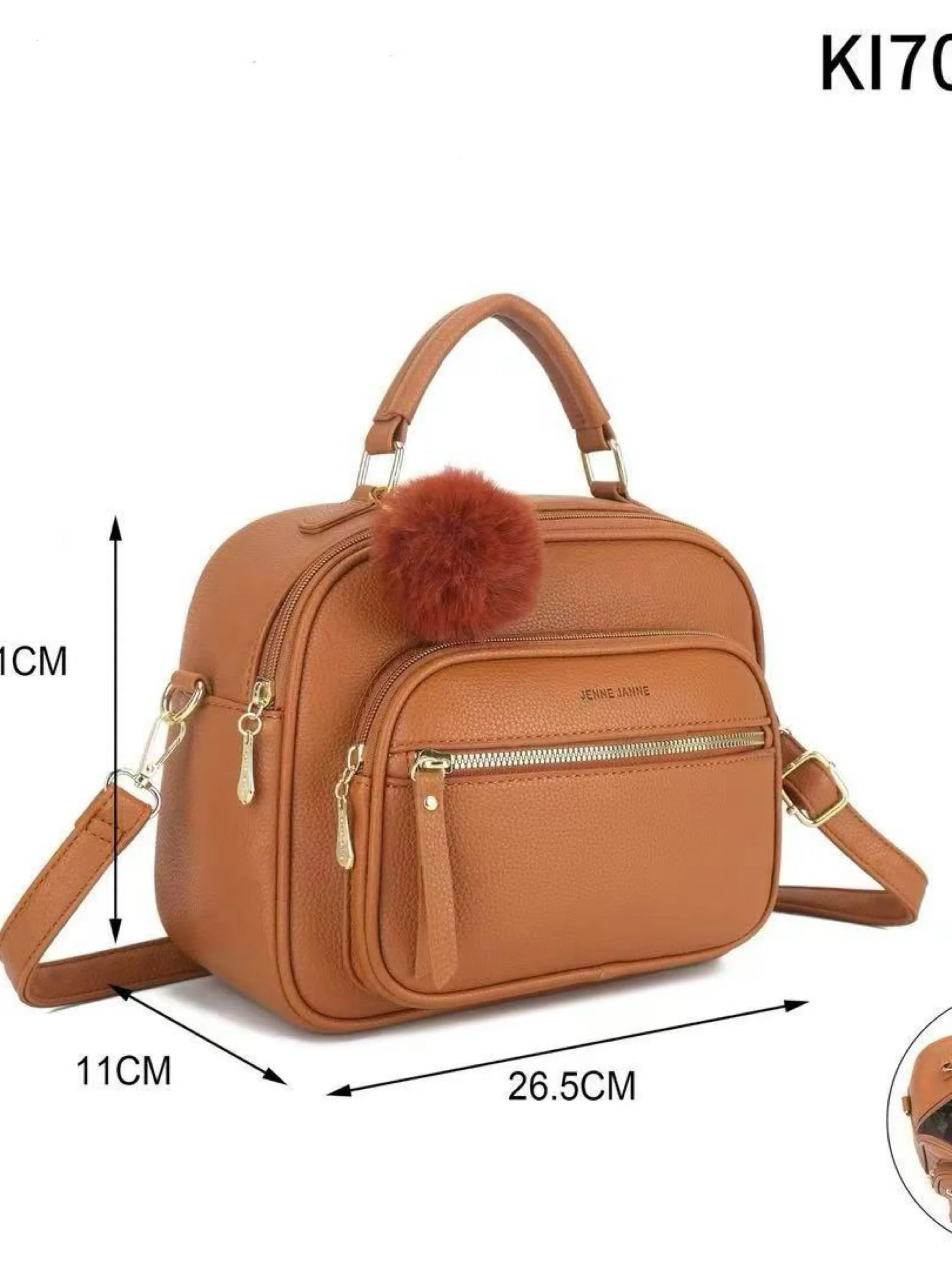 Bolsa média com pompom