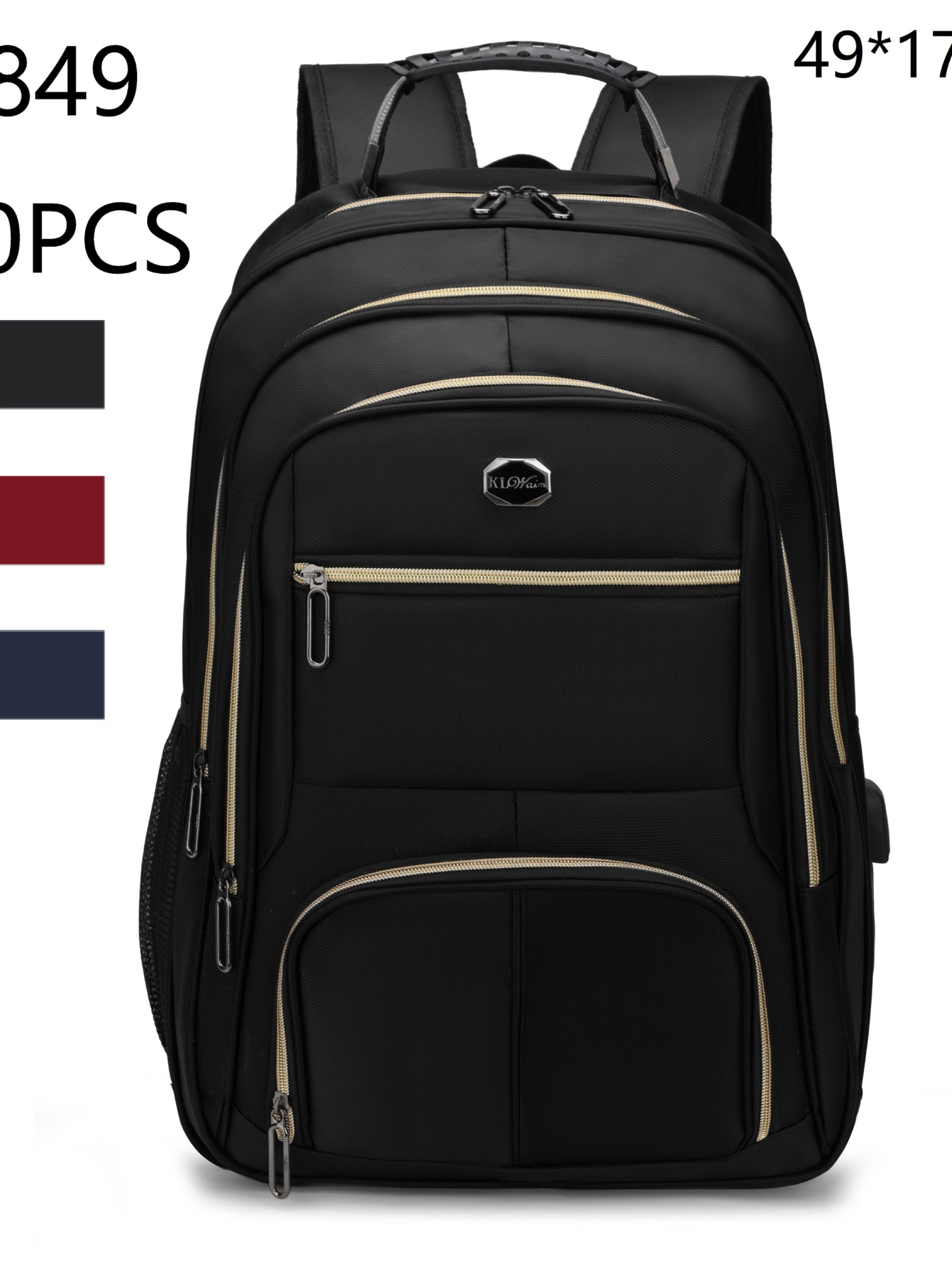 Mochila masculina com cabo de aço e com cabo USB A849